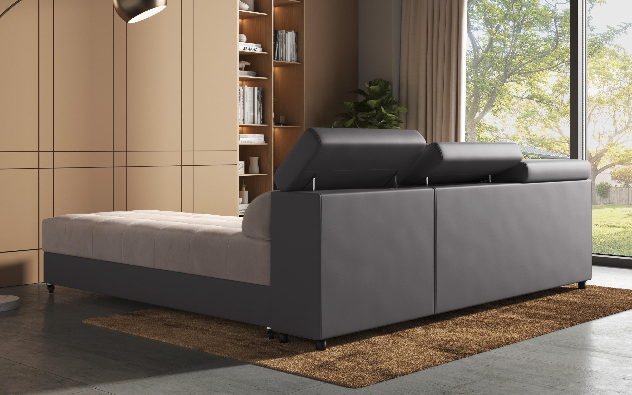 Living room corner Galance, beige + grey brown  7
