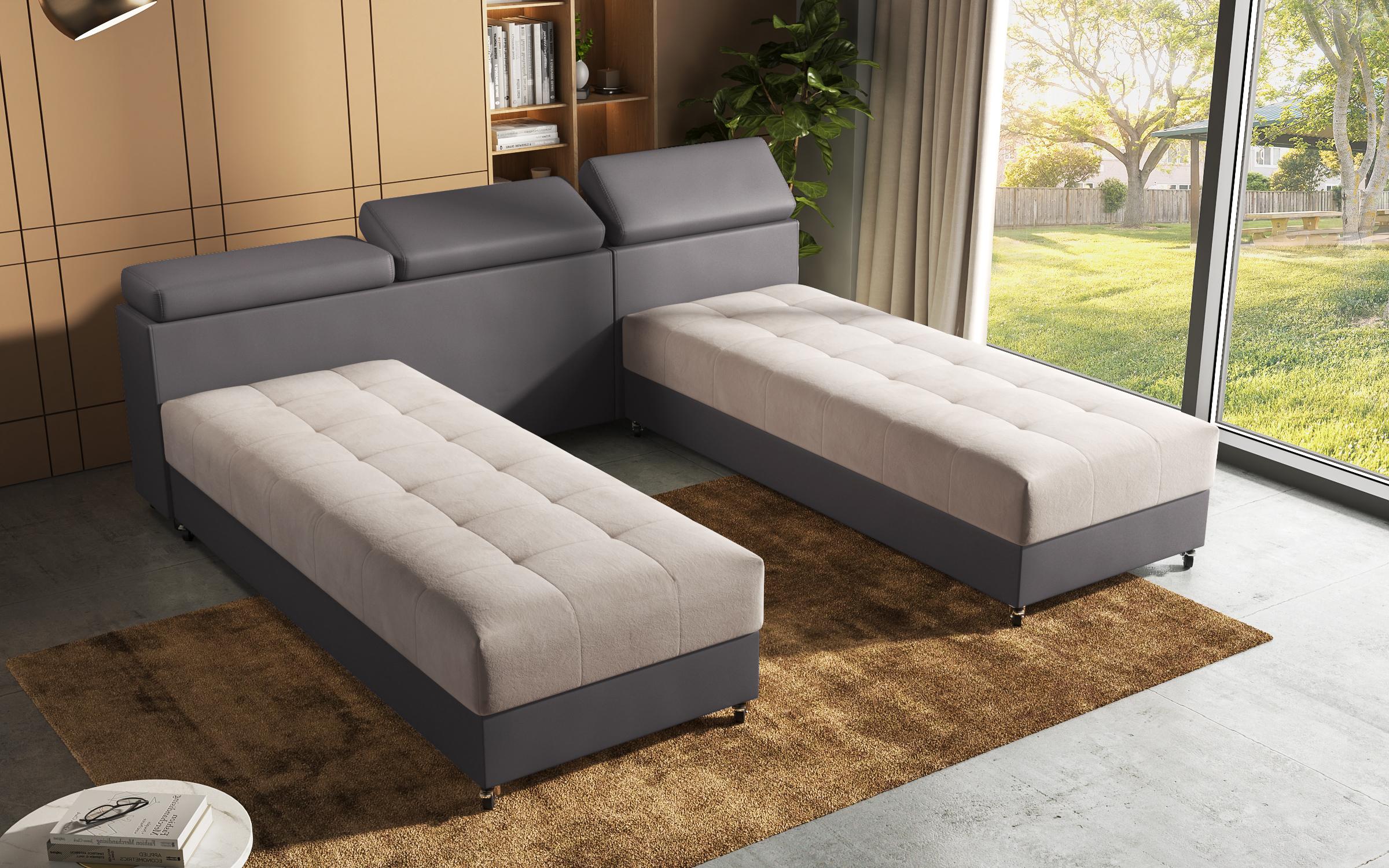 Living room corner Galance, beige + grey brown  8