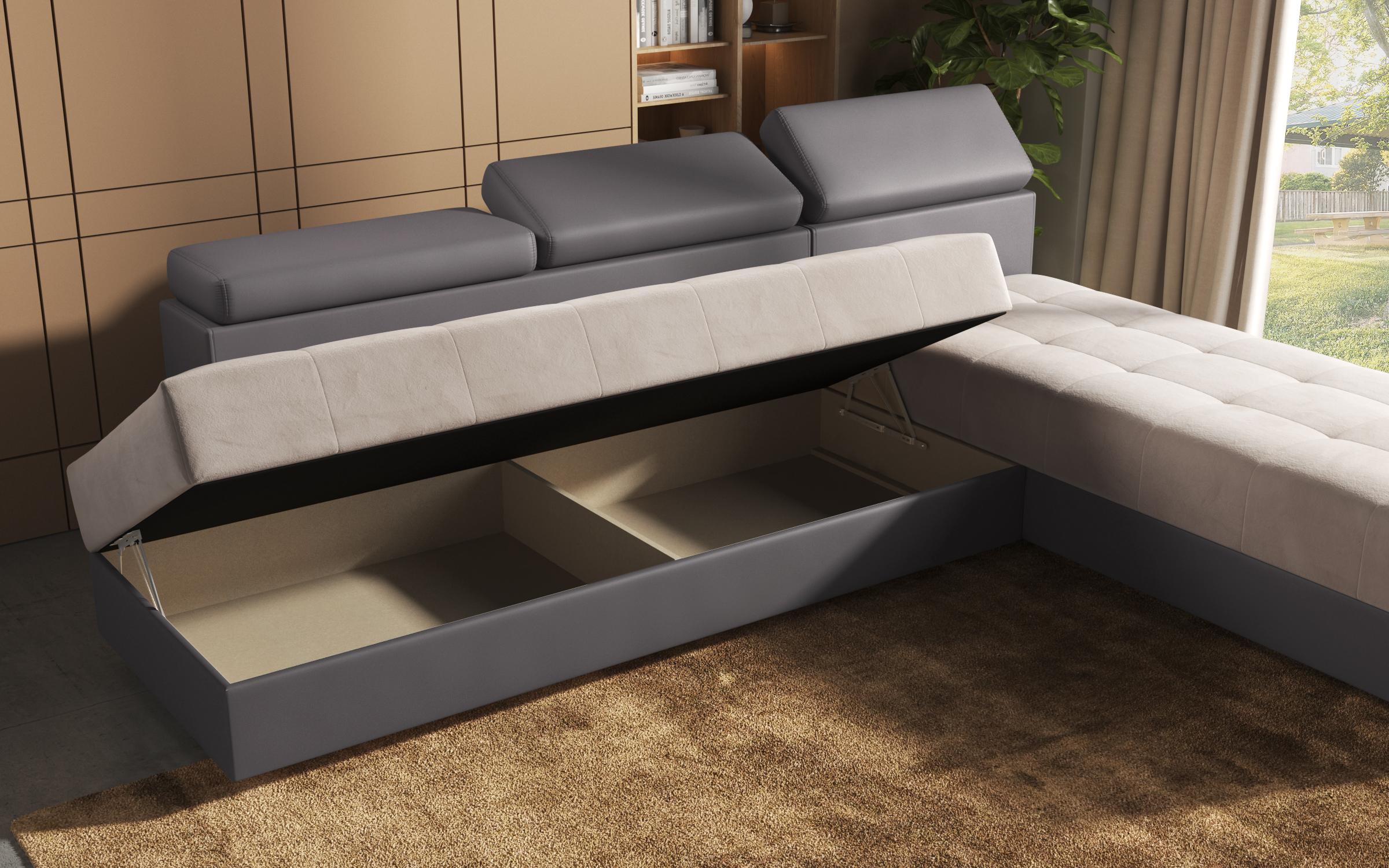 Living room corner Galance, beige + grey brown  9