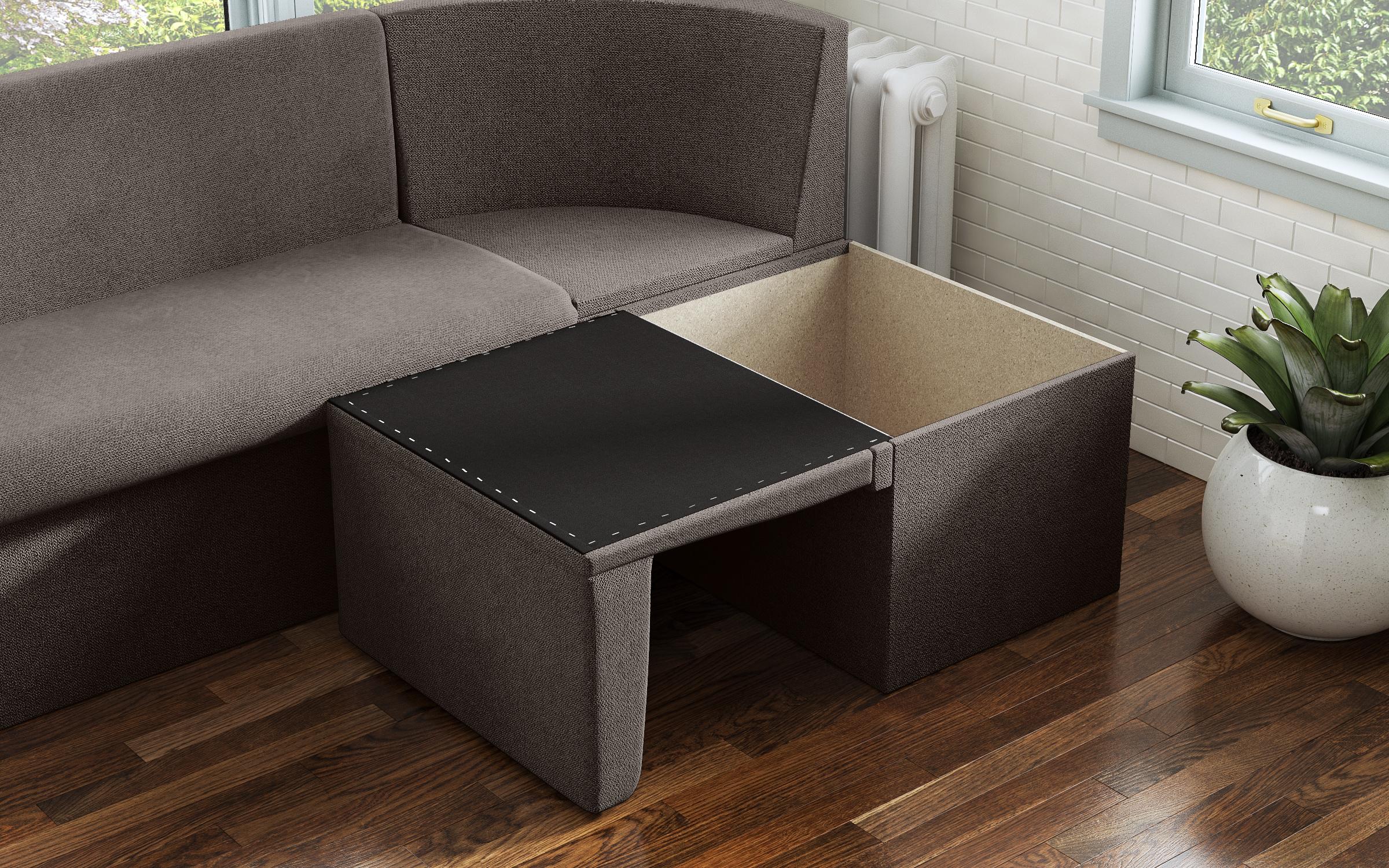 Extendable kitchen corner Julian, grey brown  6