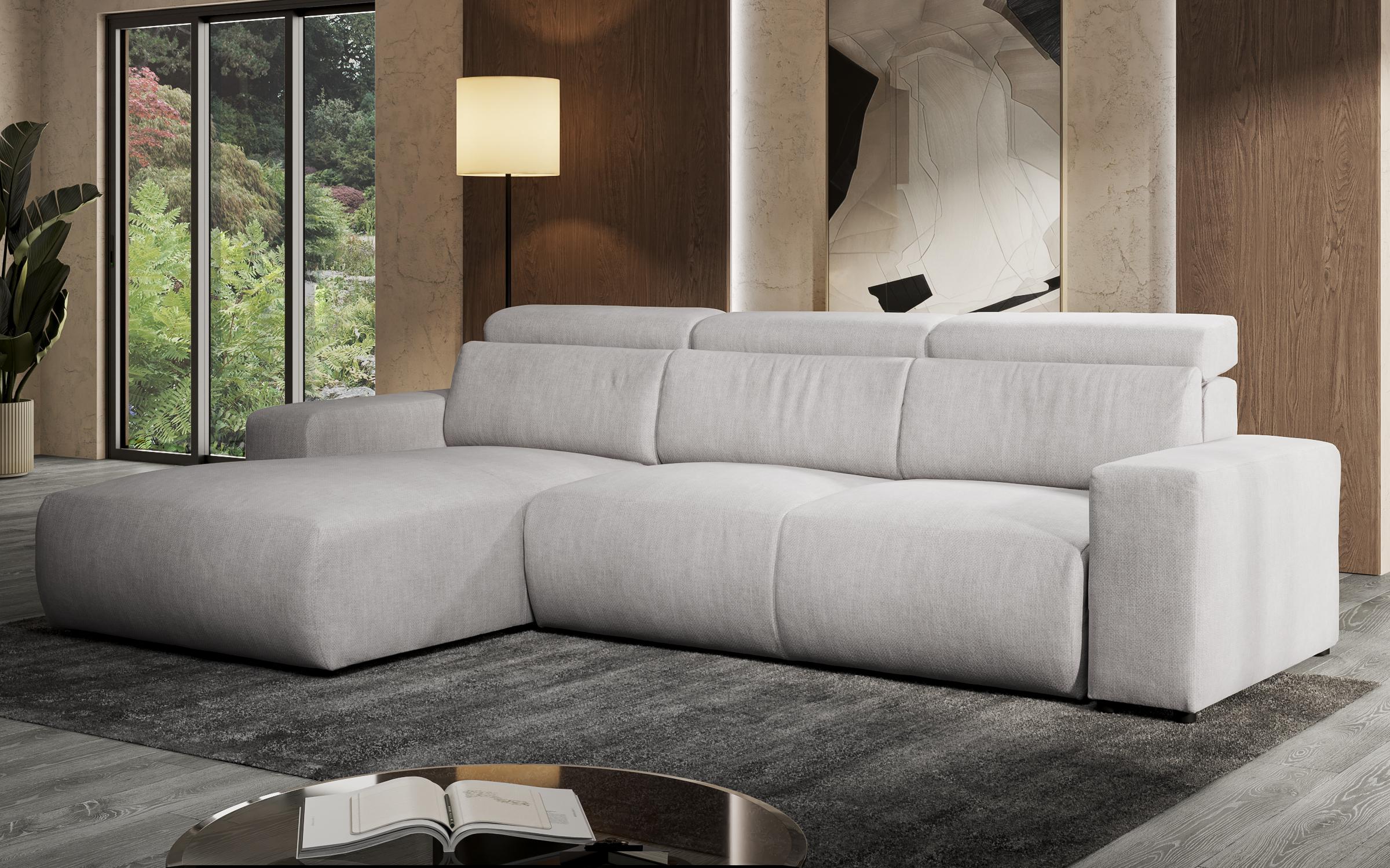 Extendable corner sofa Sorelo, light grey  3
