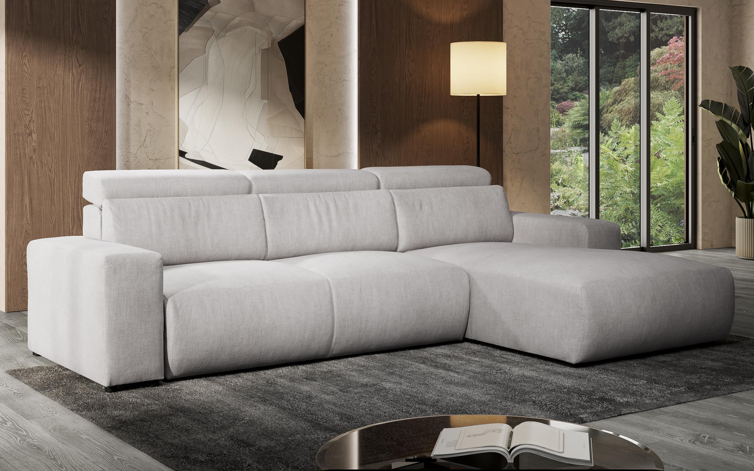 Extendable corner sofa Sorelo, light grey  3