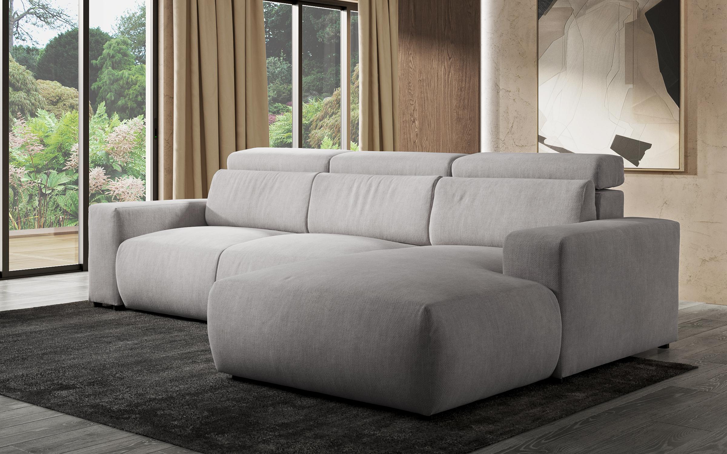 Extendable corner sofa Sorelo, light grey  4