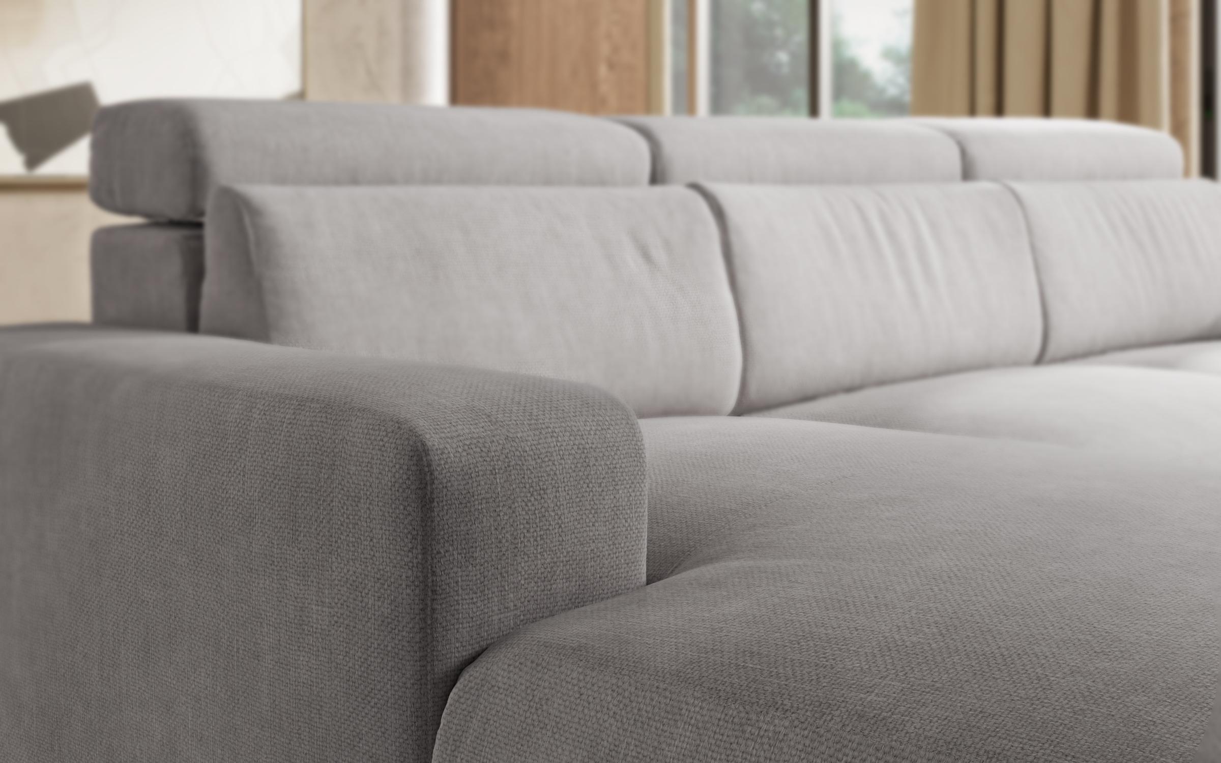 Extendable corner sofa Sorelo, light grey  5