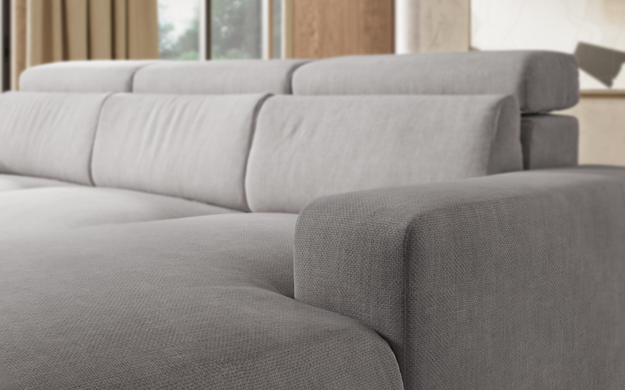 Extendable corner sofa Sorelo, light grey  5