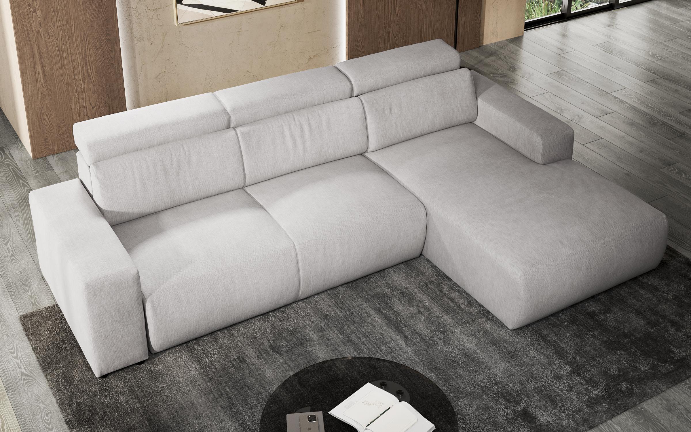 Extendable corner sofa Sorelo, light grey  6