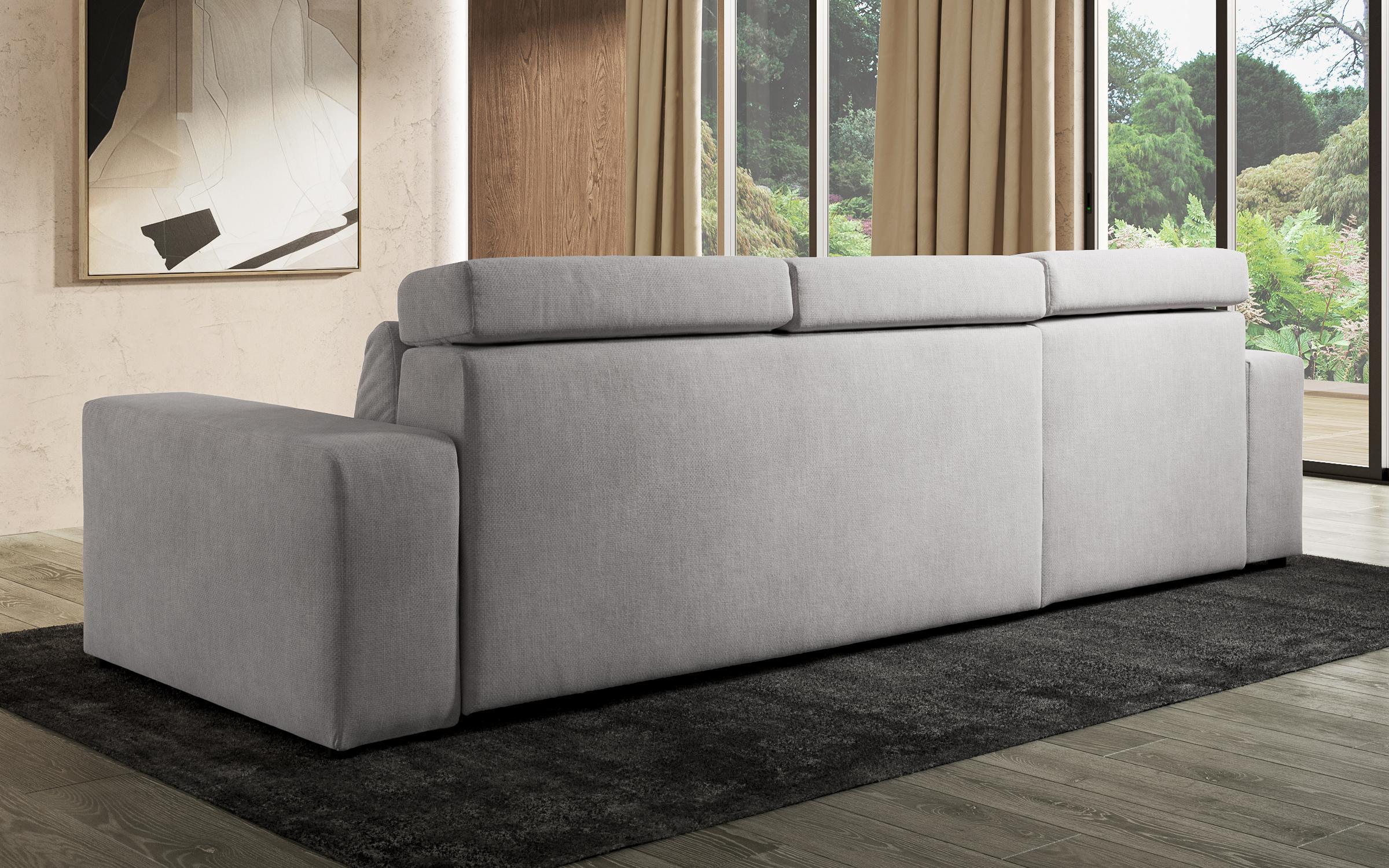 Extendable corner sofa Sorelo, light grey  7