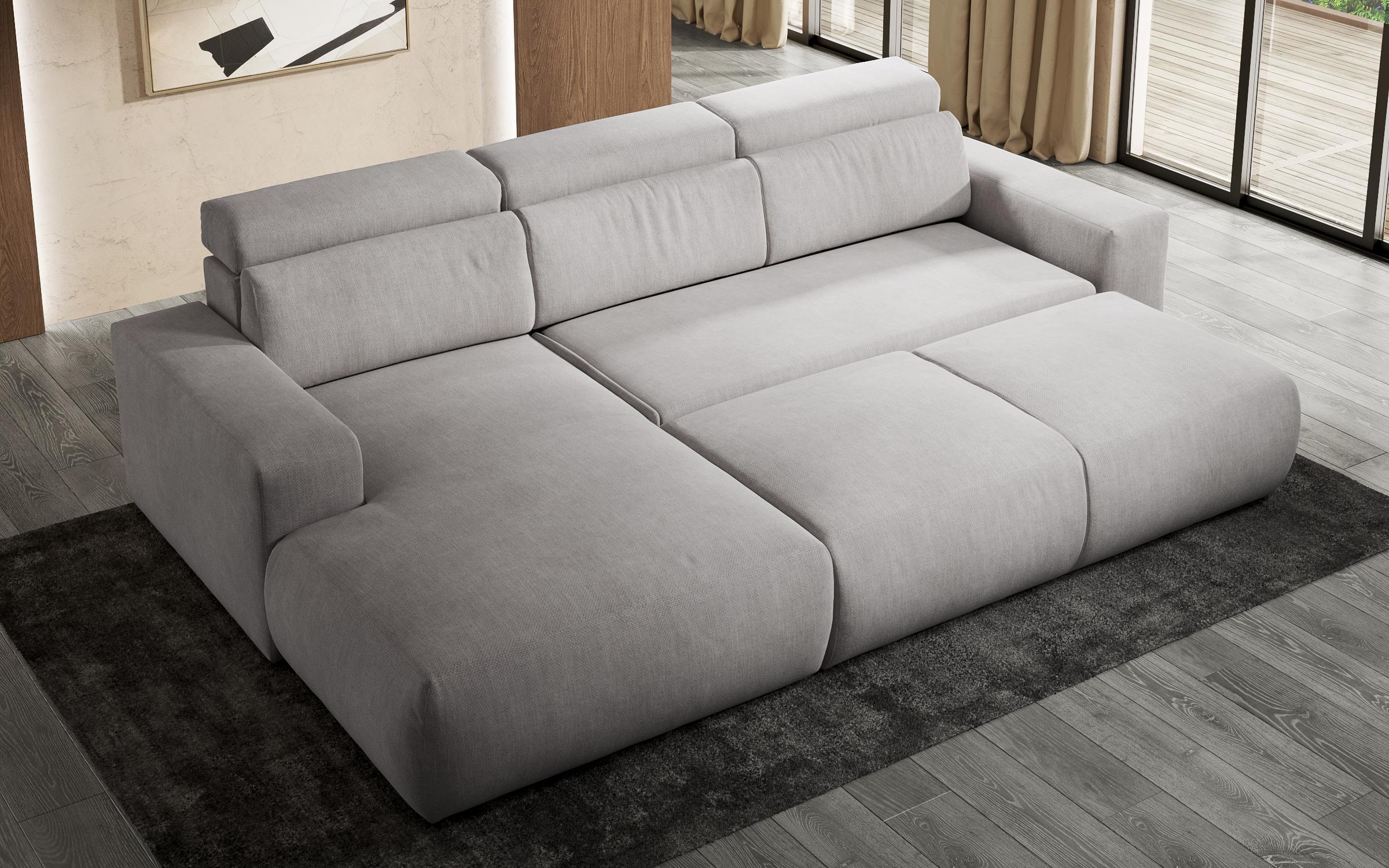 Extendable corner sofa Sorelo, light grey  8
