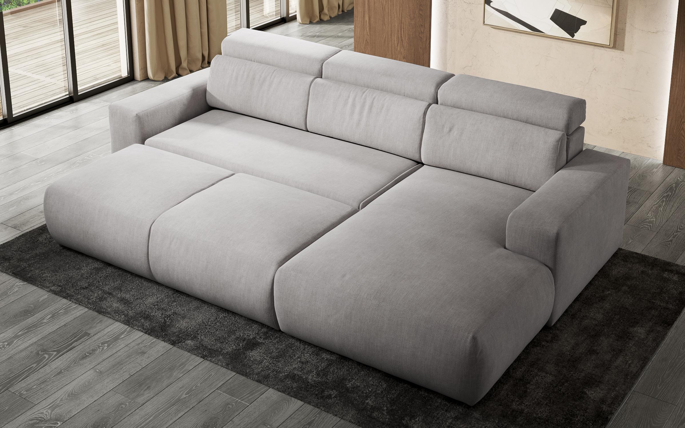 Extendable corner sofa Sorelo, light grey  8