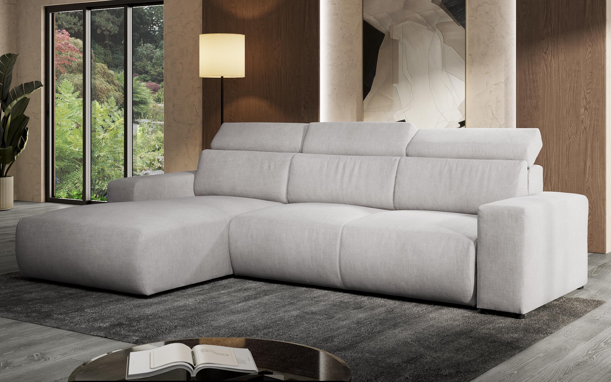 Extendable corner sofa Sorelo, light grey  9