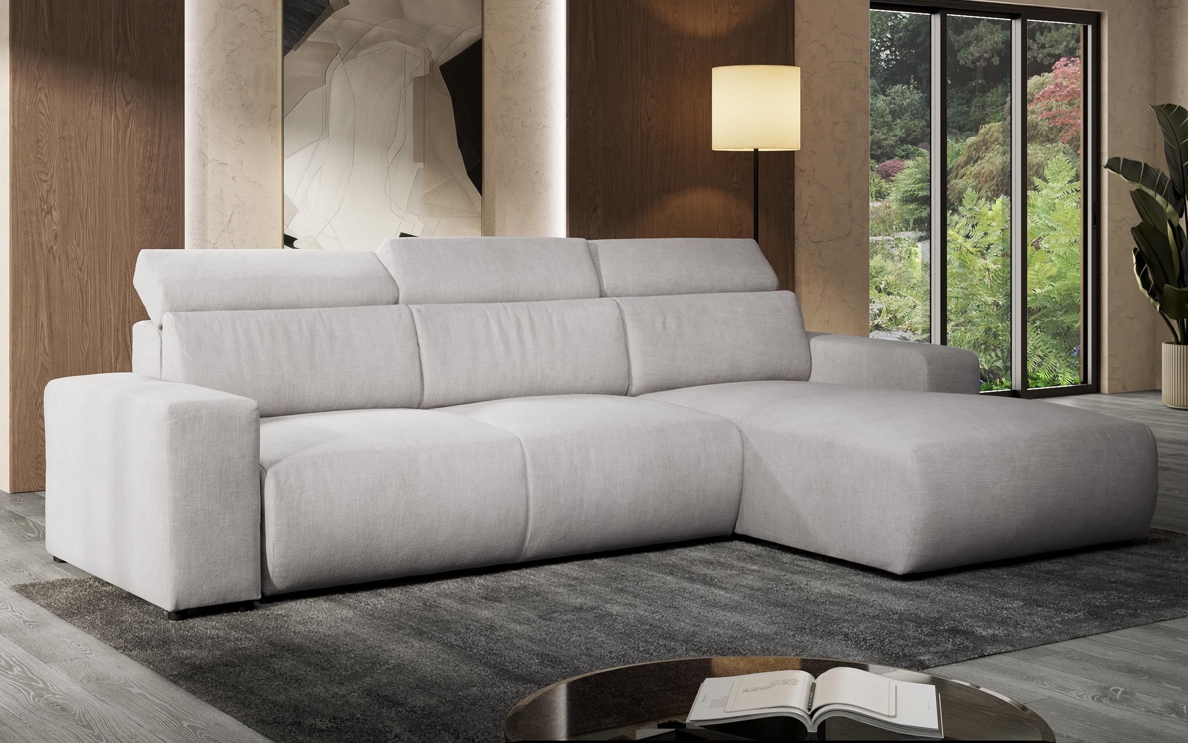 Extendable corner sofa Sorelo, light grey  9