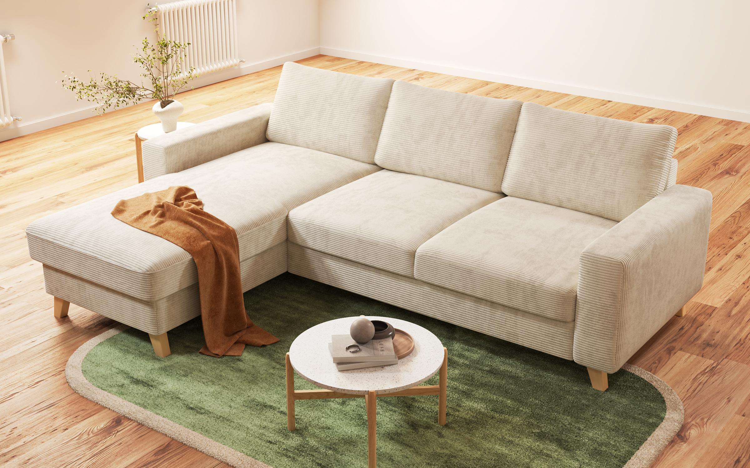 Extendable corner sofa Marden, beige  6