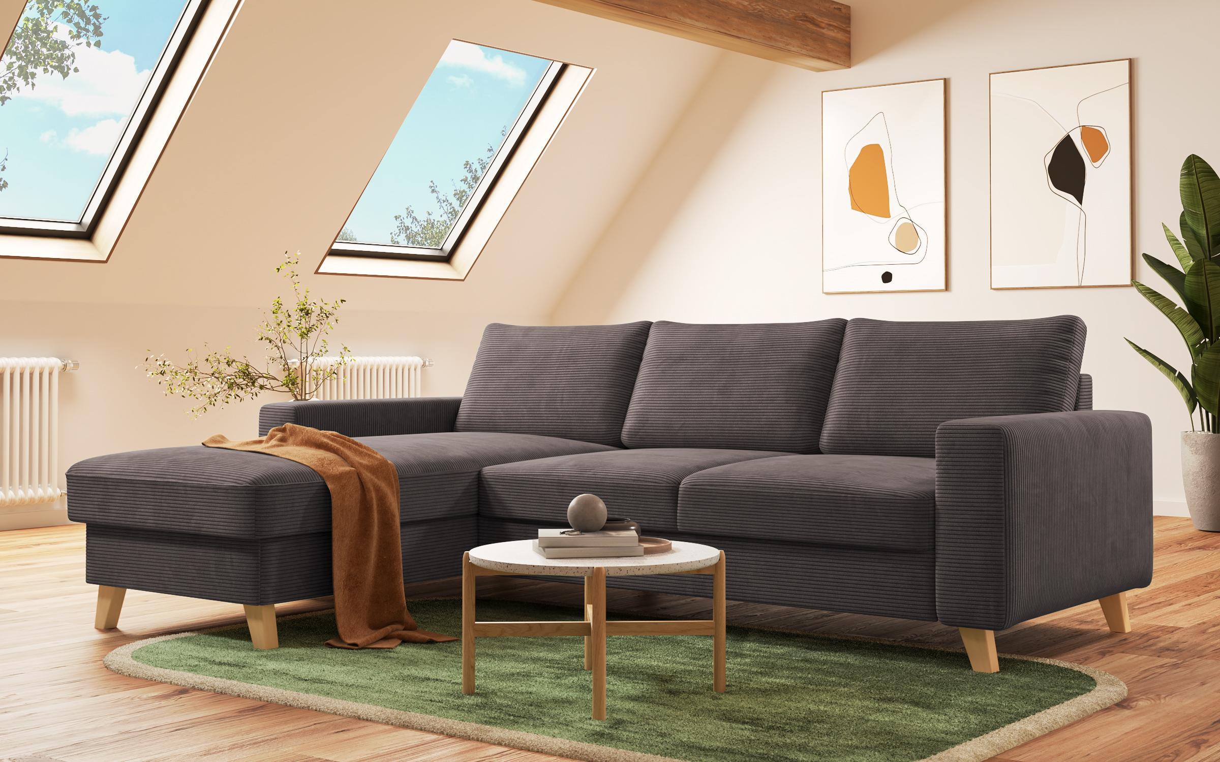 Extendable corner sofa Marden, light brown  3