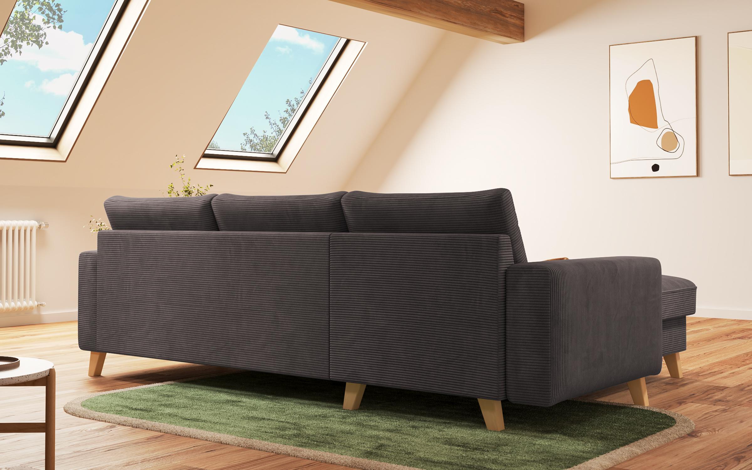 Extendable corner sofa Marden, light brown  6