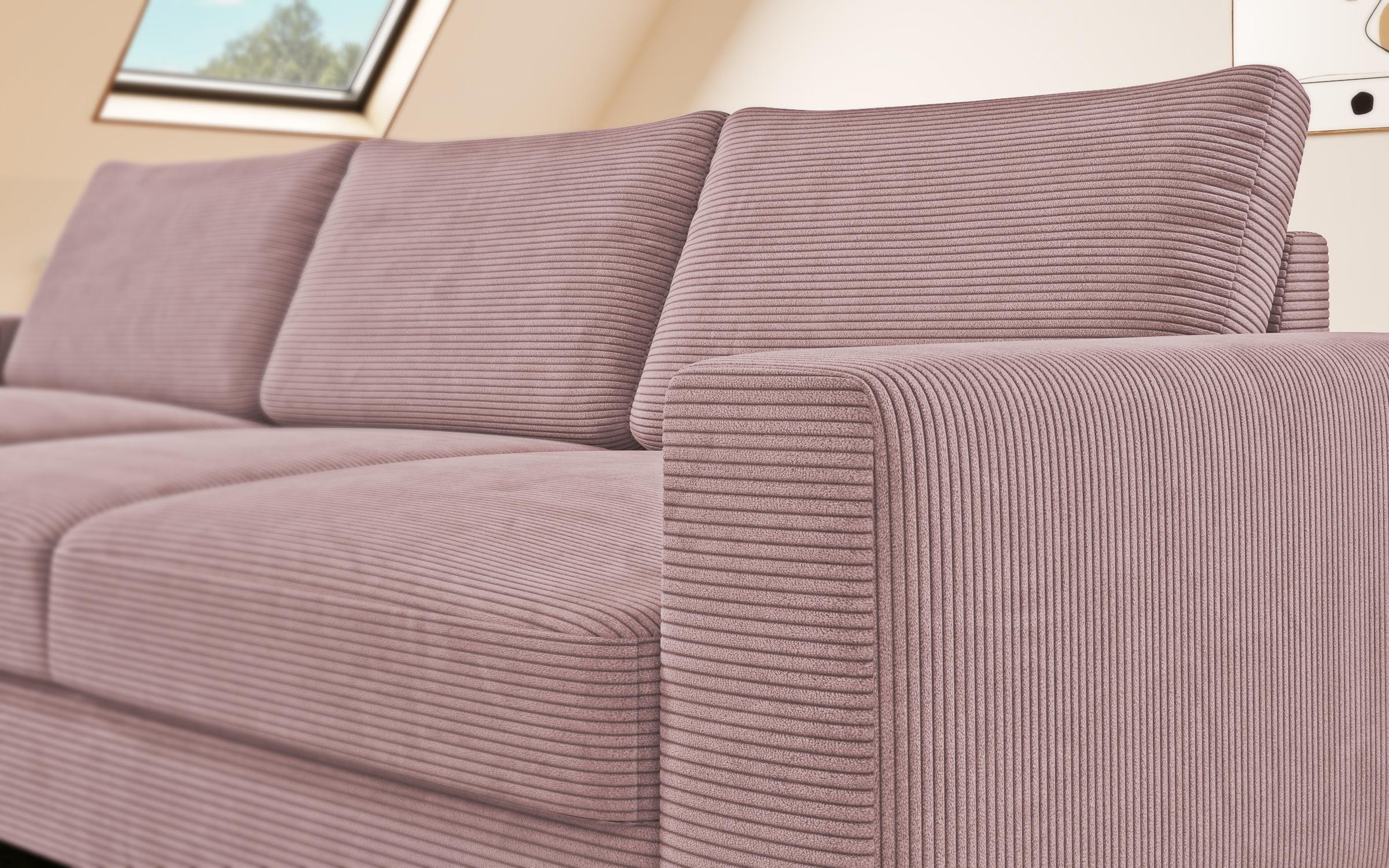 Extendable corner sofa Marden, pink  4