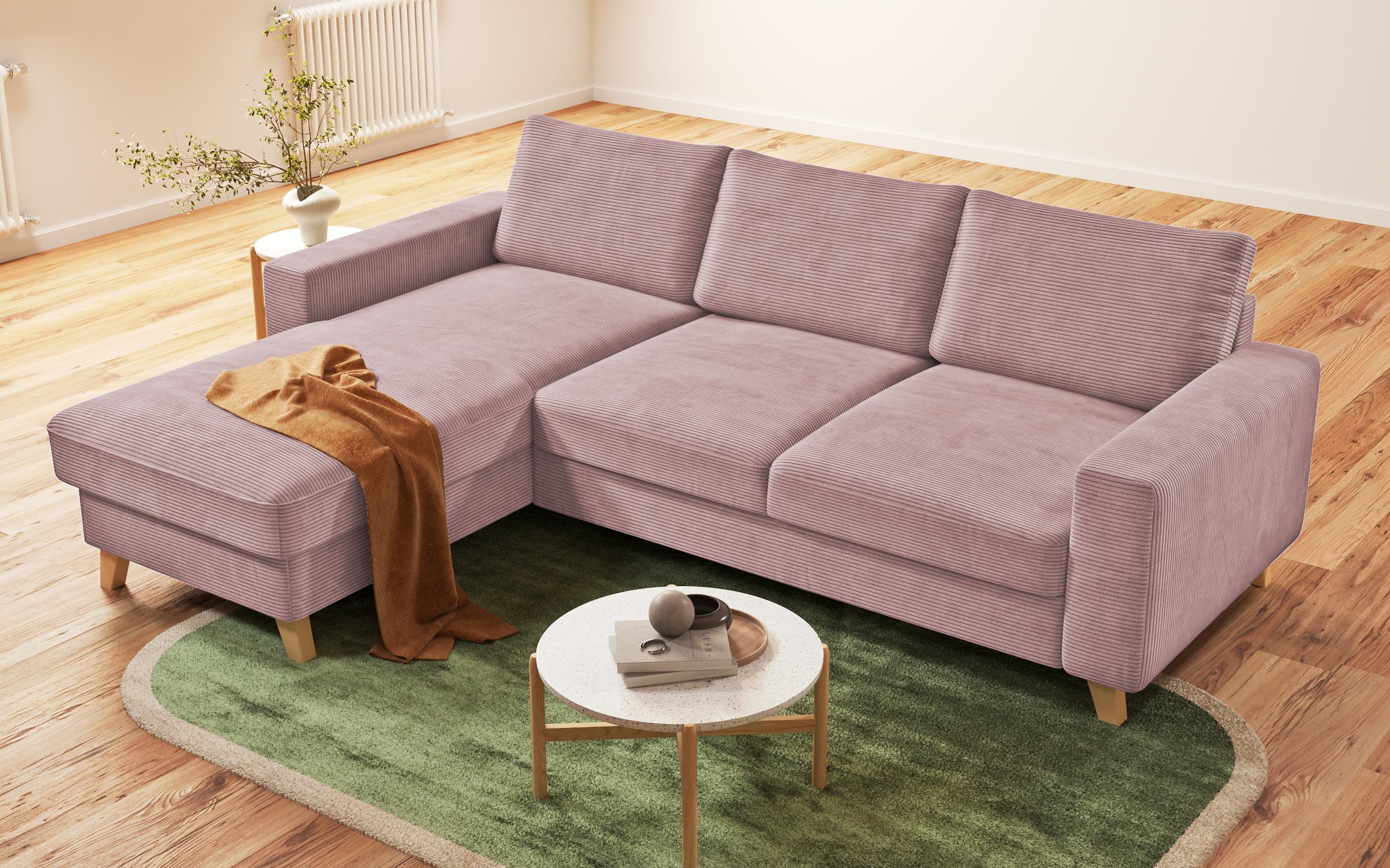 Extendable corner sofa Marden, pink  5