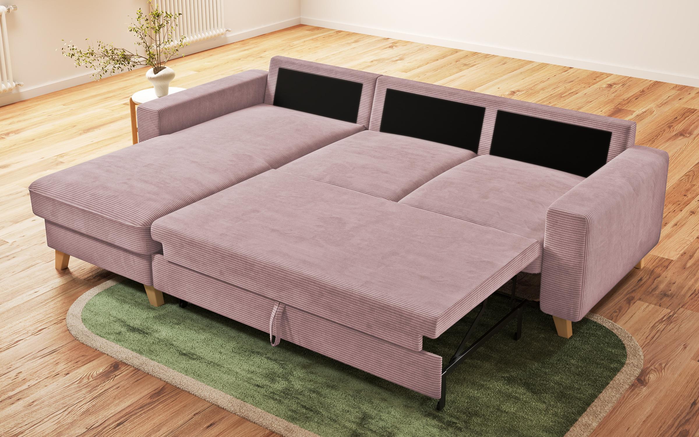 Extendable corner sofa Marden, pink  8