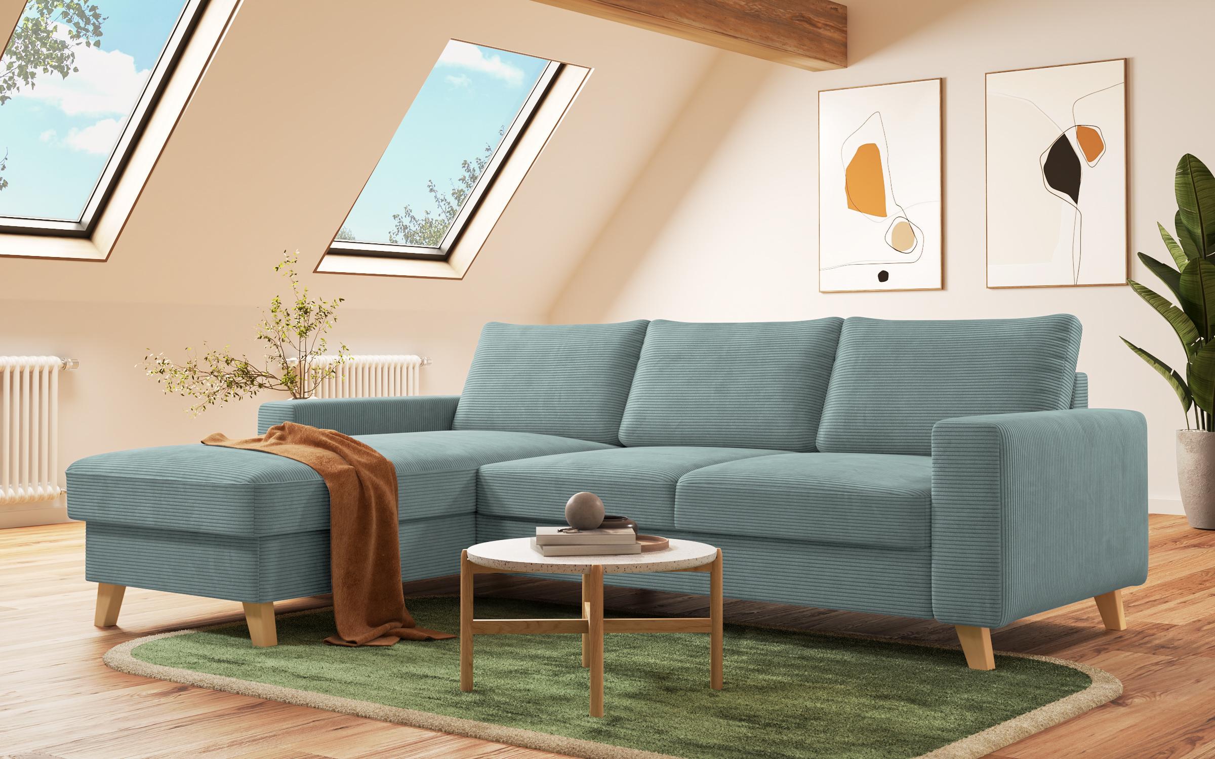 Extendable corner sofa Marden, mint  3