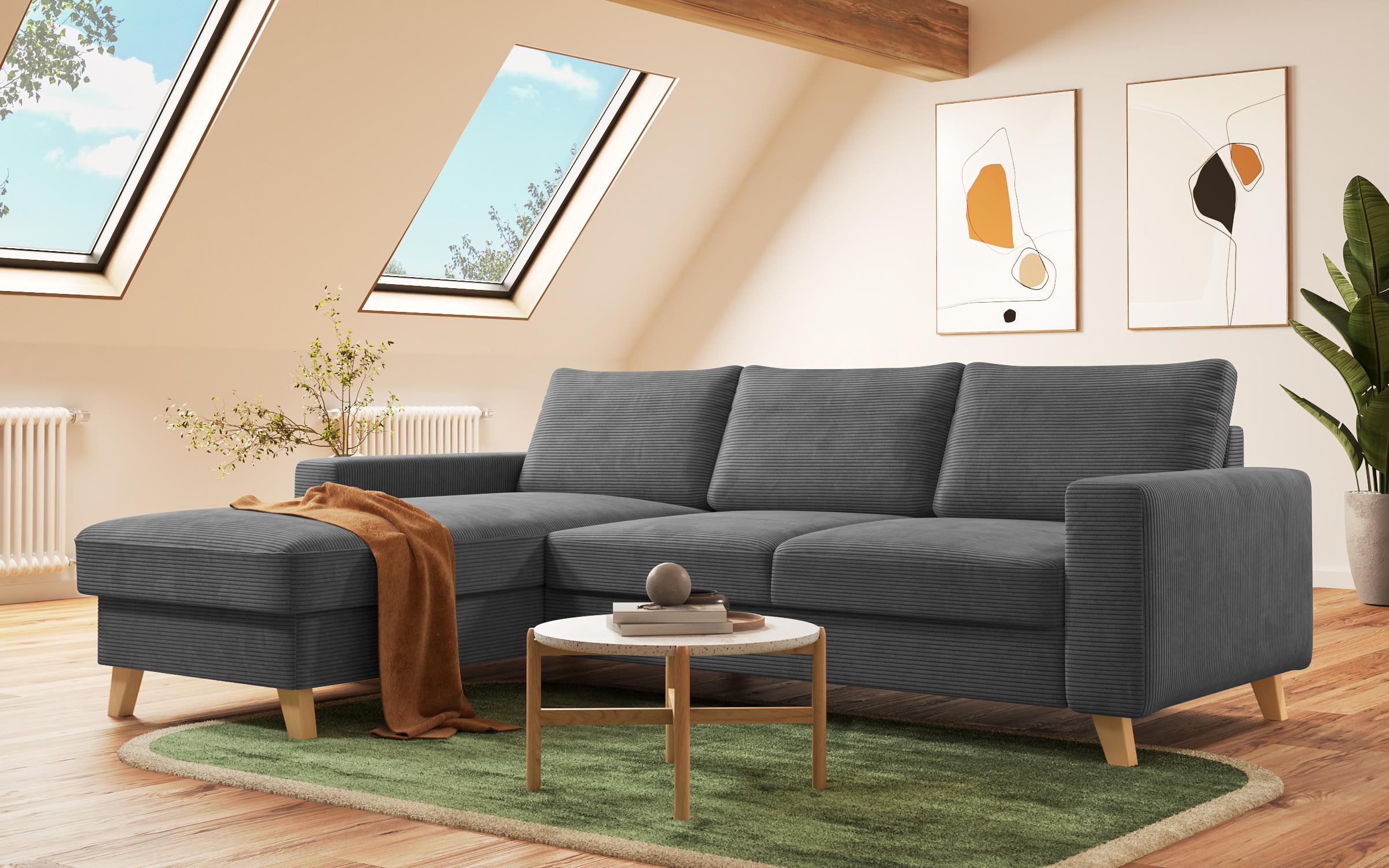 Extendable corner sofa Marden, dark grey  4