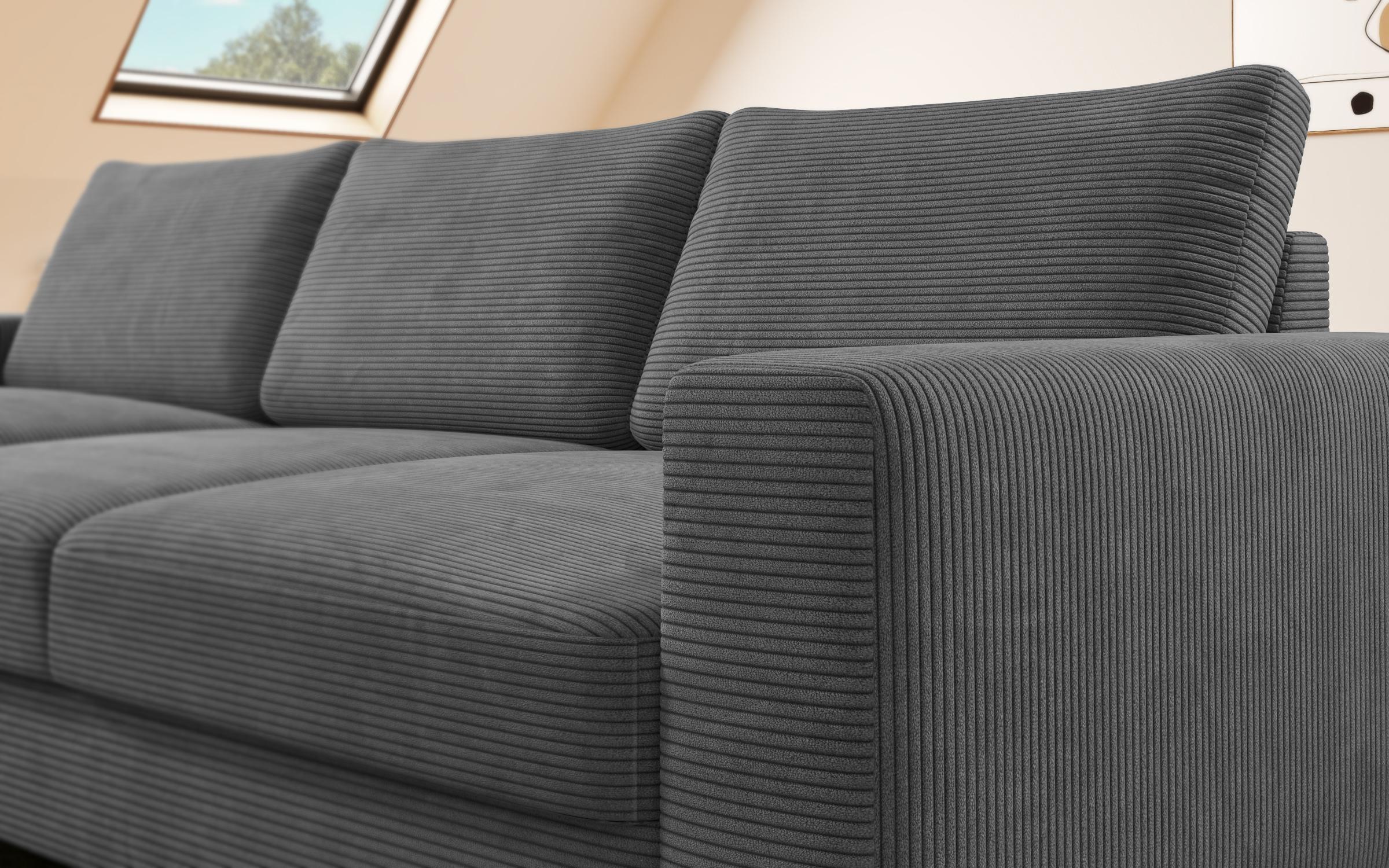 Extendable corner sofa Marden, dark grey  5
