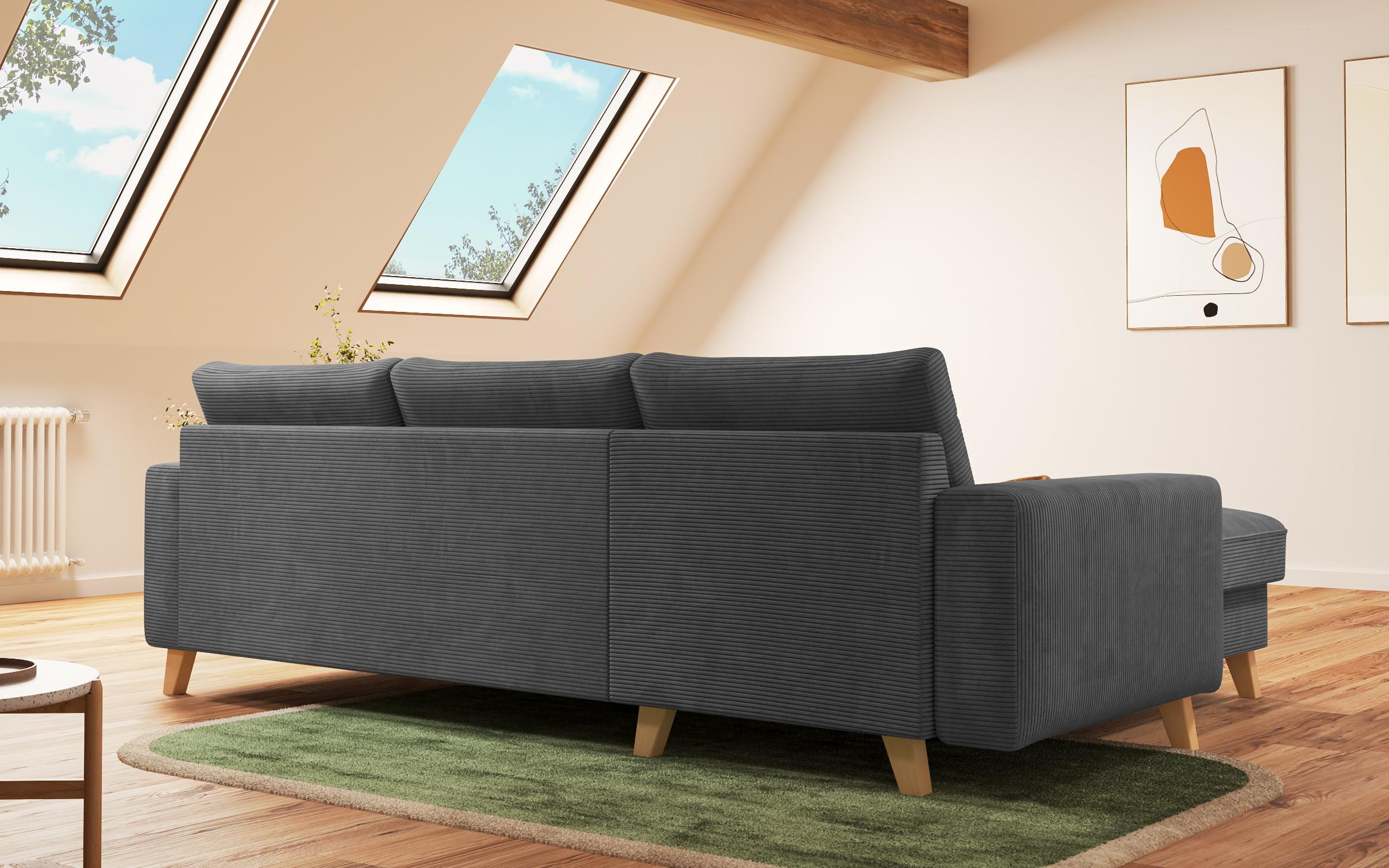 Extendable corner sofa Marden, dark grey  7