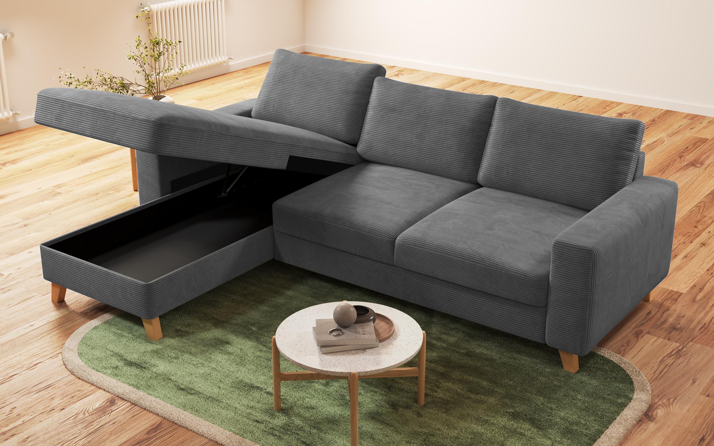 Extendable corner sofa Marden, dark grey  8