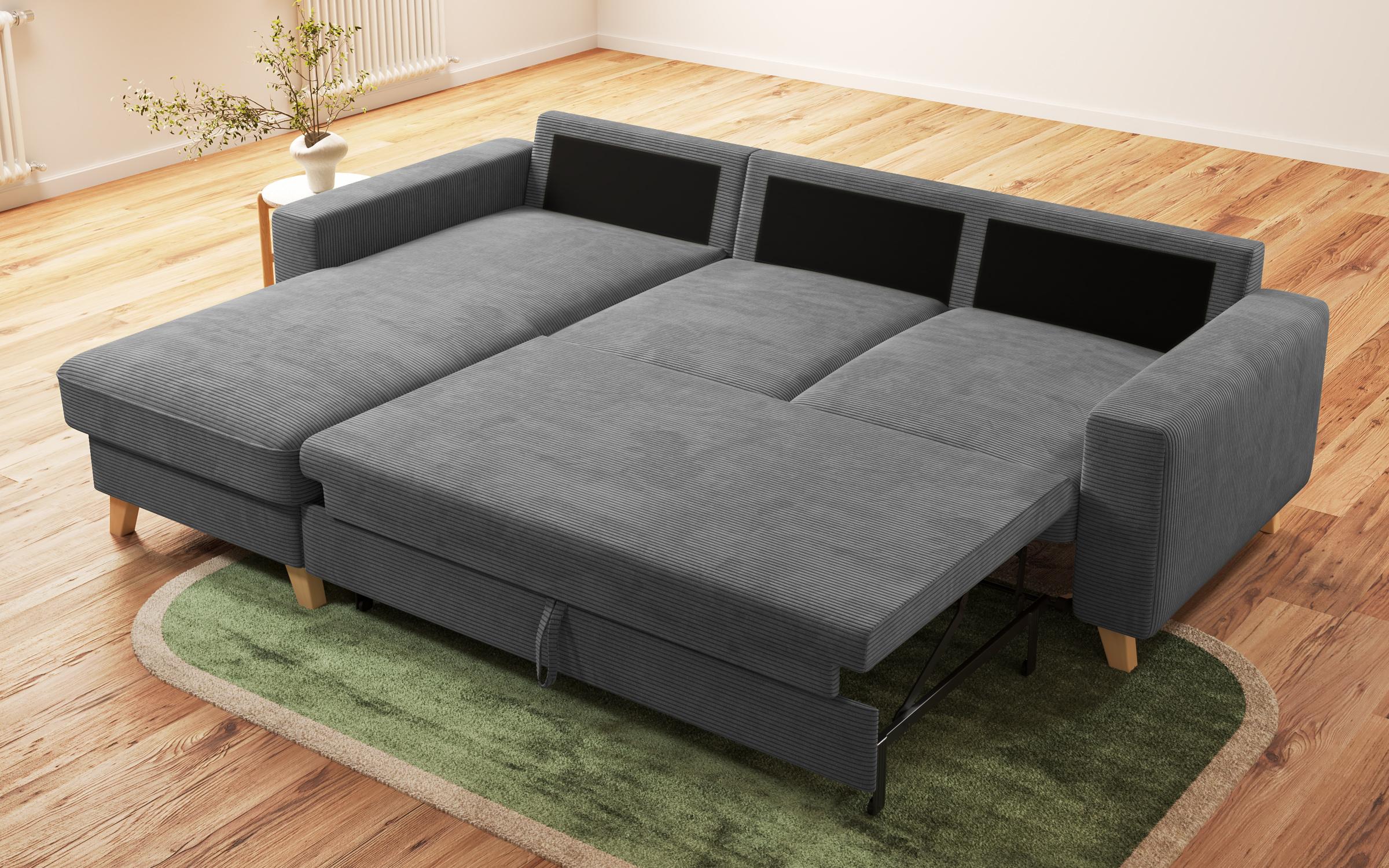 Extendable corner sofa Marden, dark grey  9