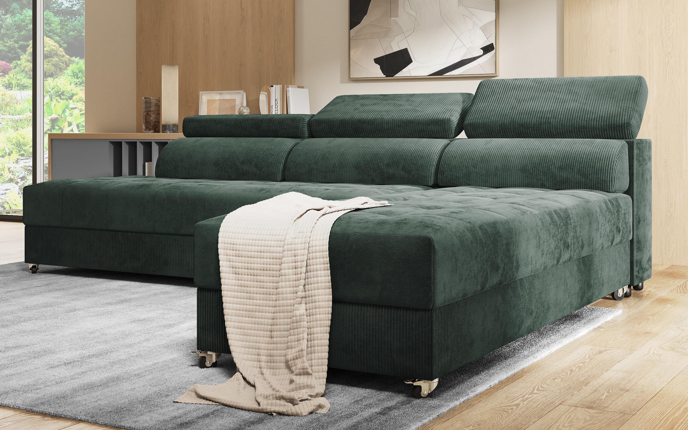 Living room corner Galance Nova, green  6