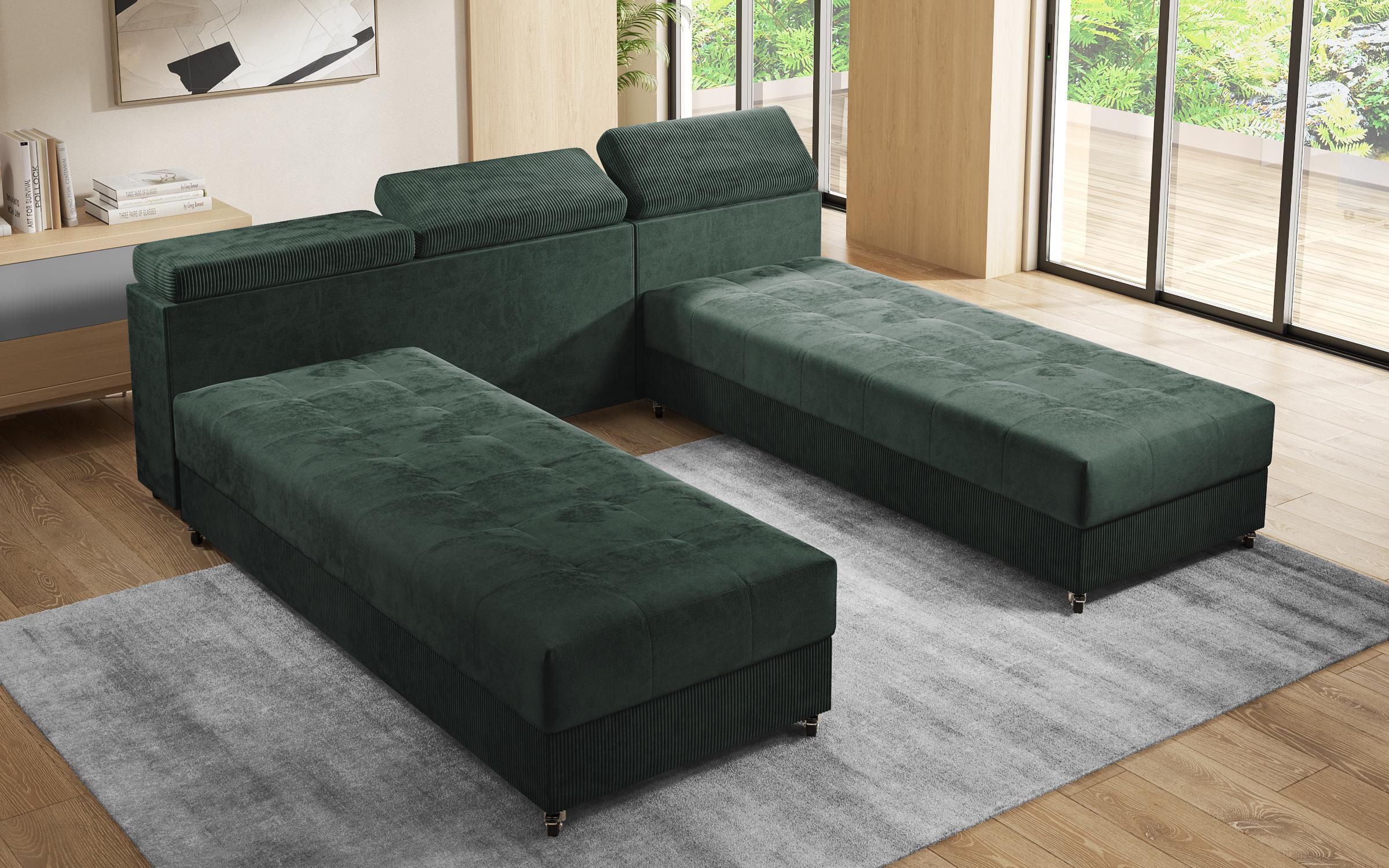 Living room corner Galance Nova, green  4