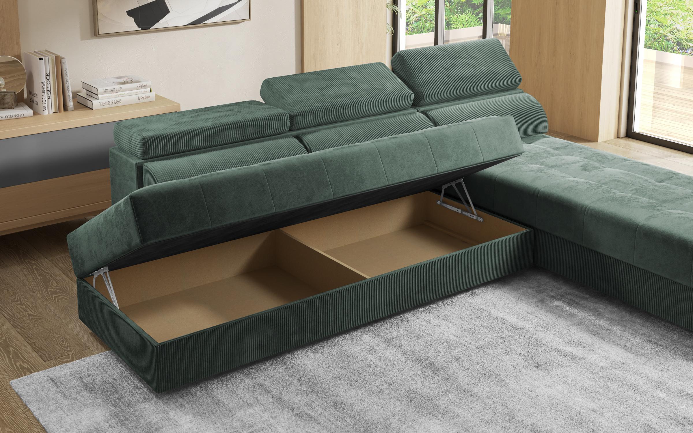 Living room corner Galance Nova, green  5