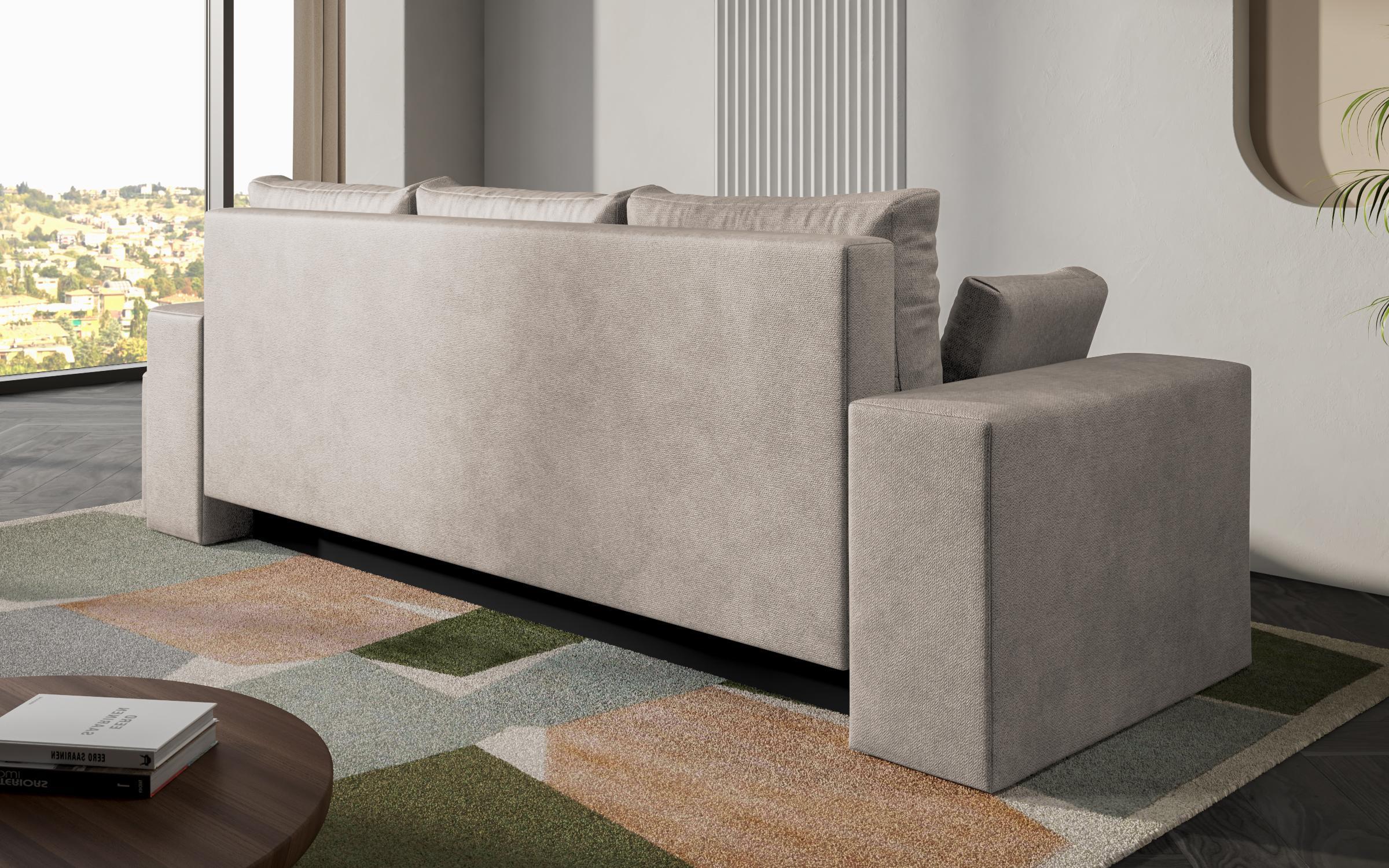 Extendable sofa + оttoman Maron, light beige  8