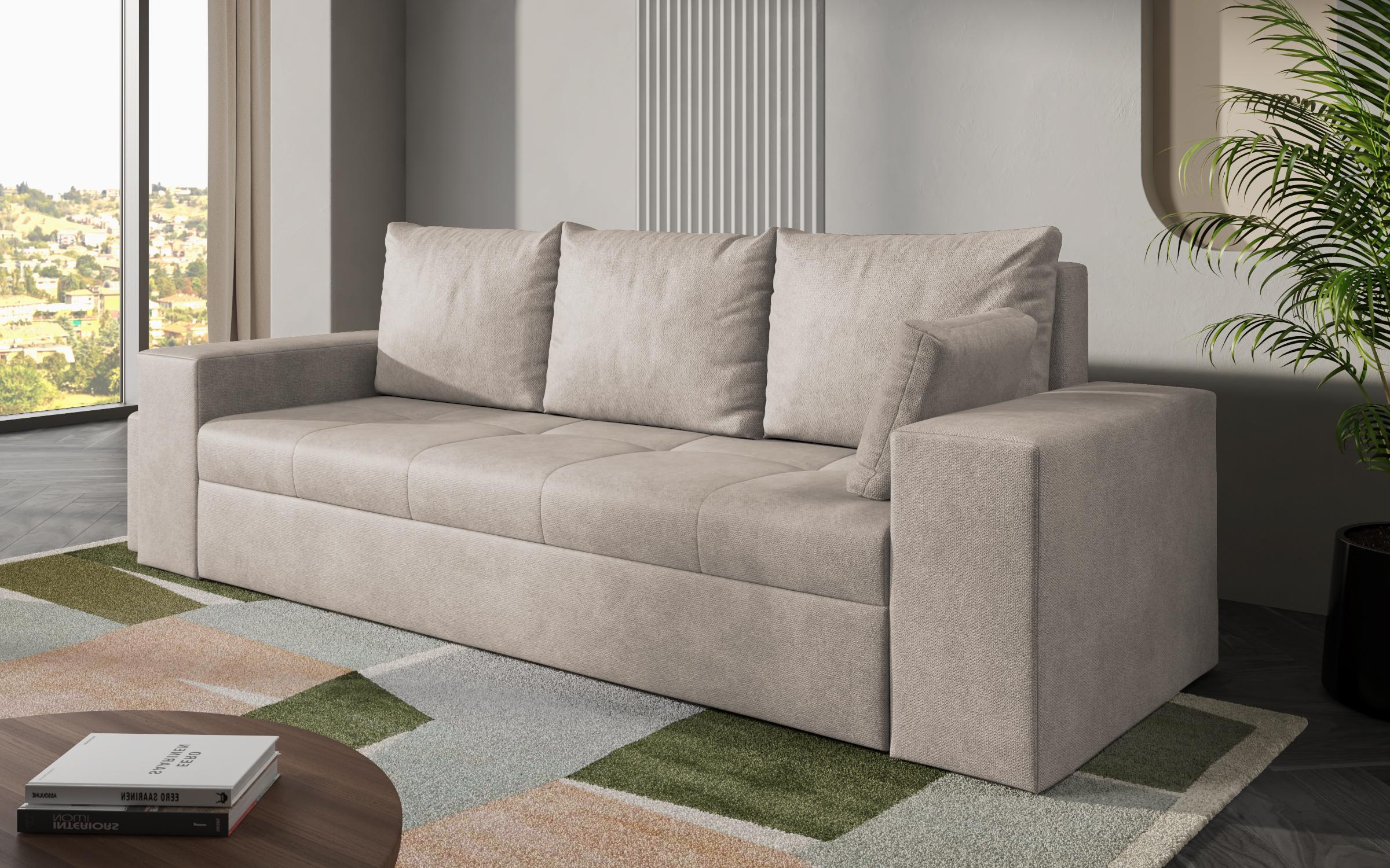 Extendable sofa + оttoman Maron, light beige  6