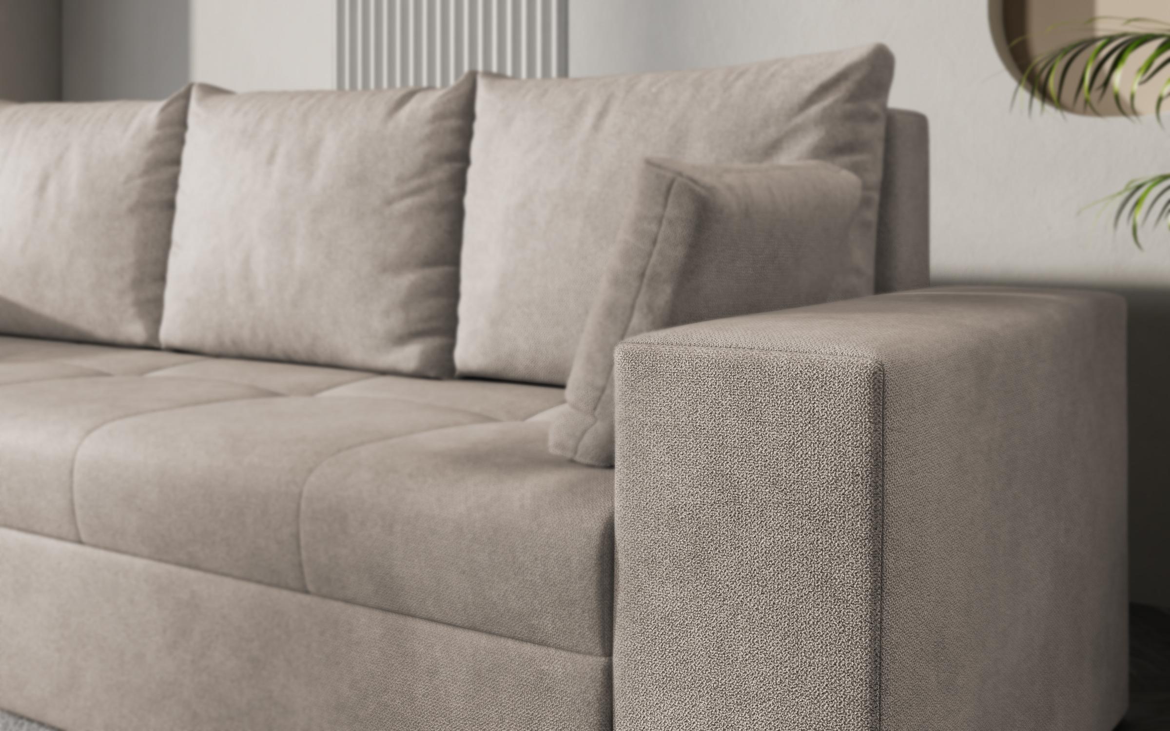 Extendable sofa + оttoman Maron, light beige  9