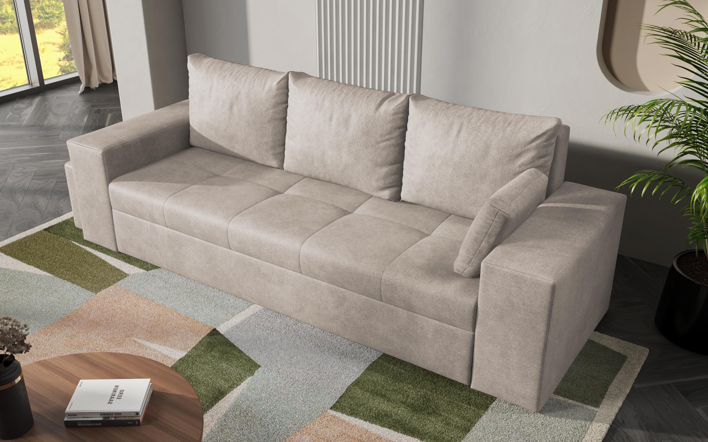 Extendable sofa + оttoman Maron, light beige  7