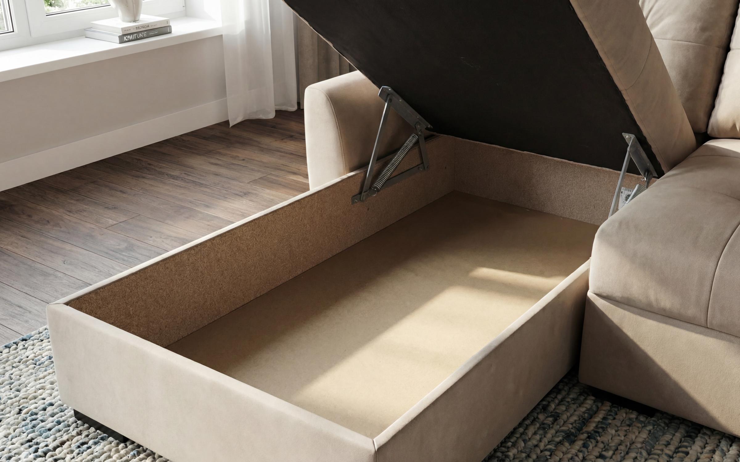 Extendable corner sofa Mars, dark beige  5