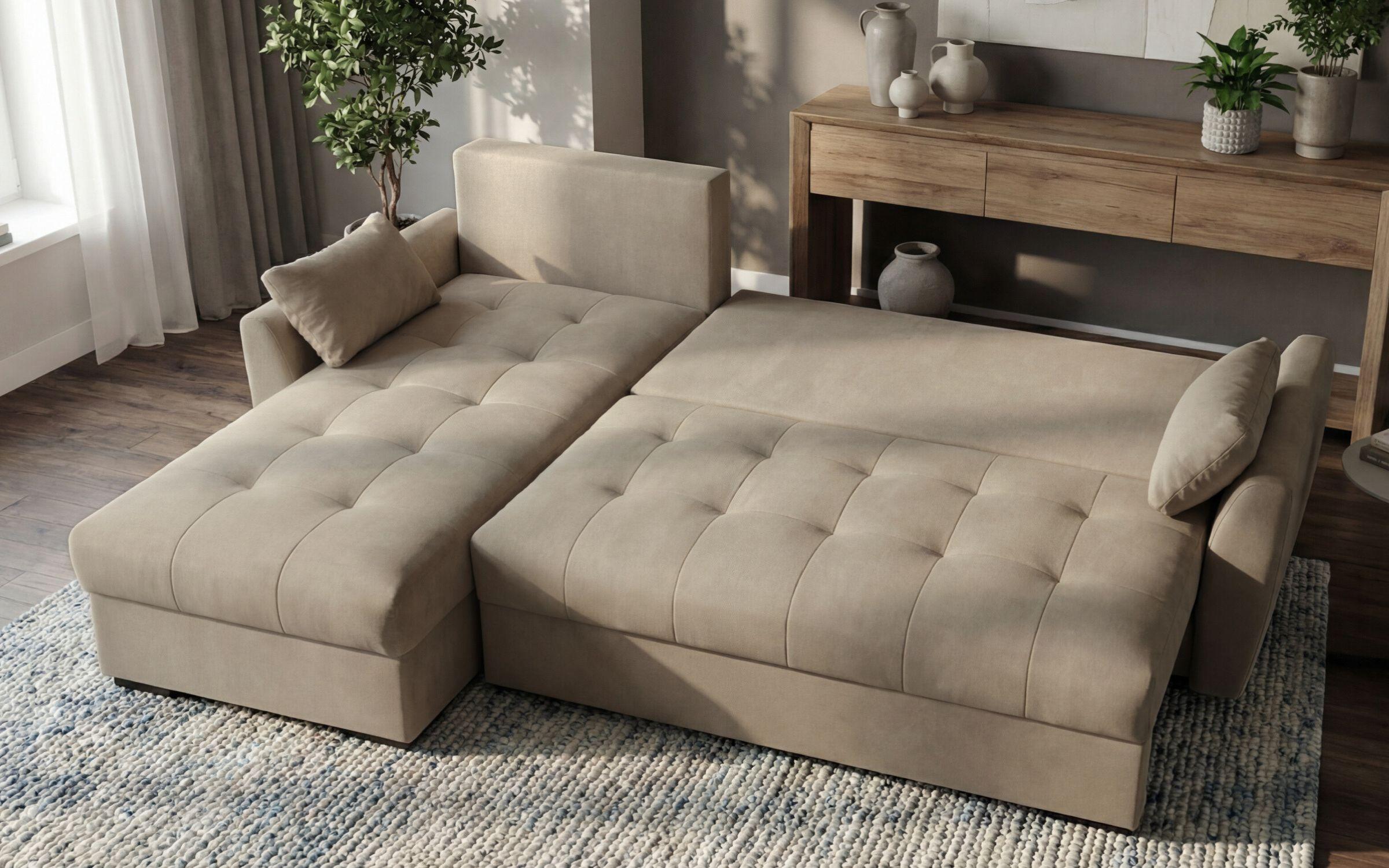 Extendable corner sofa Mars, dark beige  4