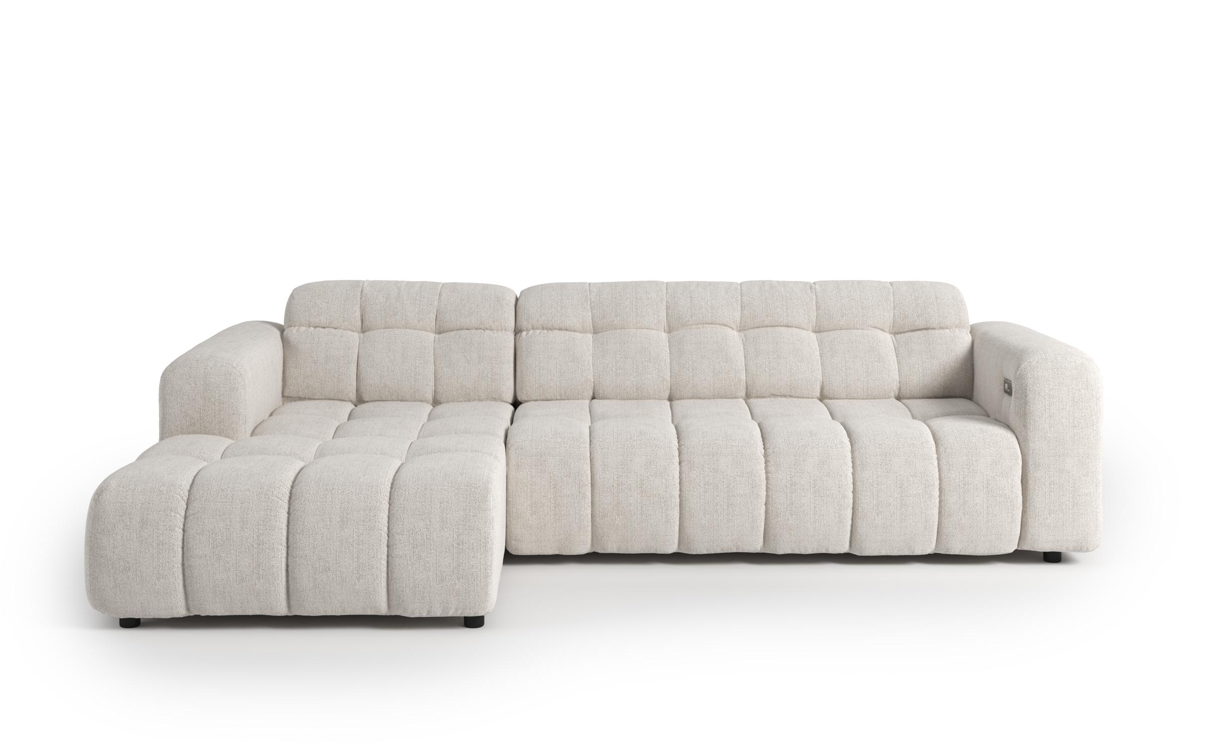 Extendable corner sofa with electric mechanism Modera, white  4