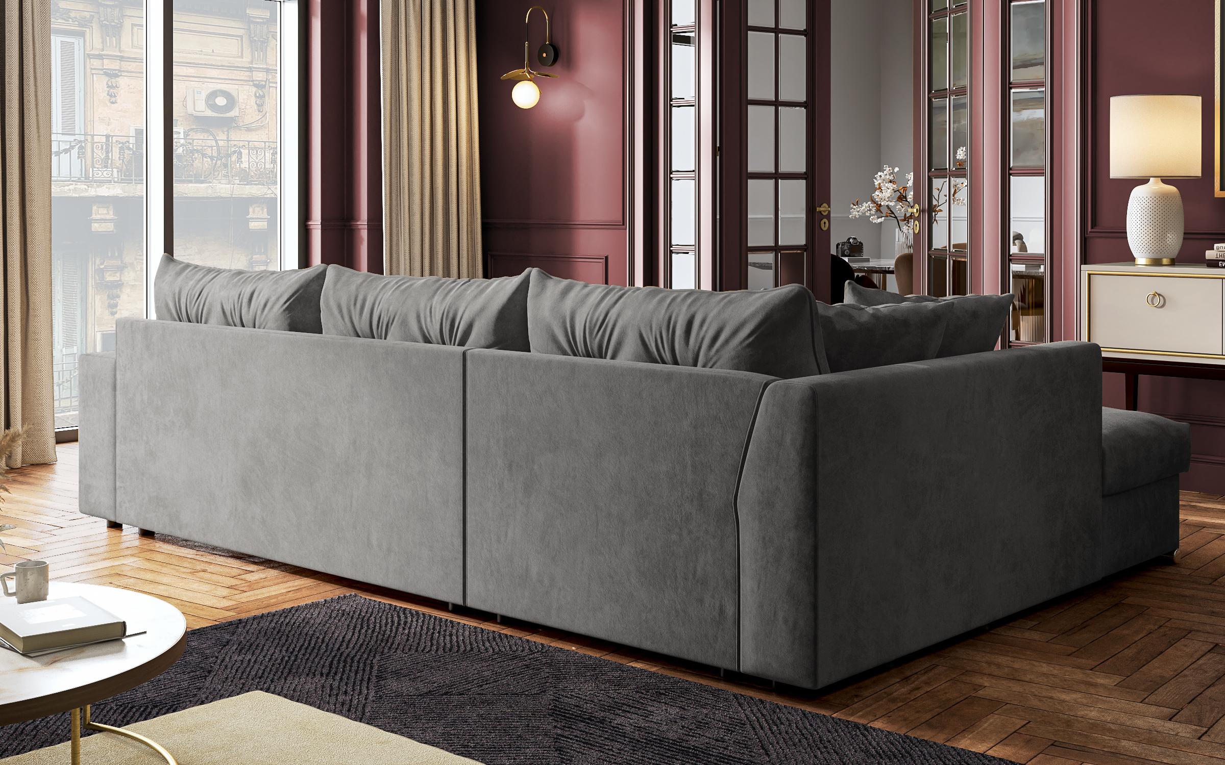 Extendable corner sofa Rome, light grey  6