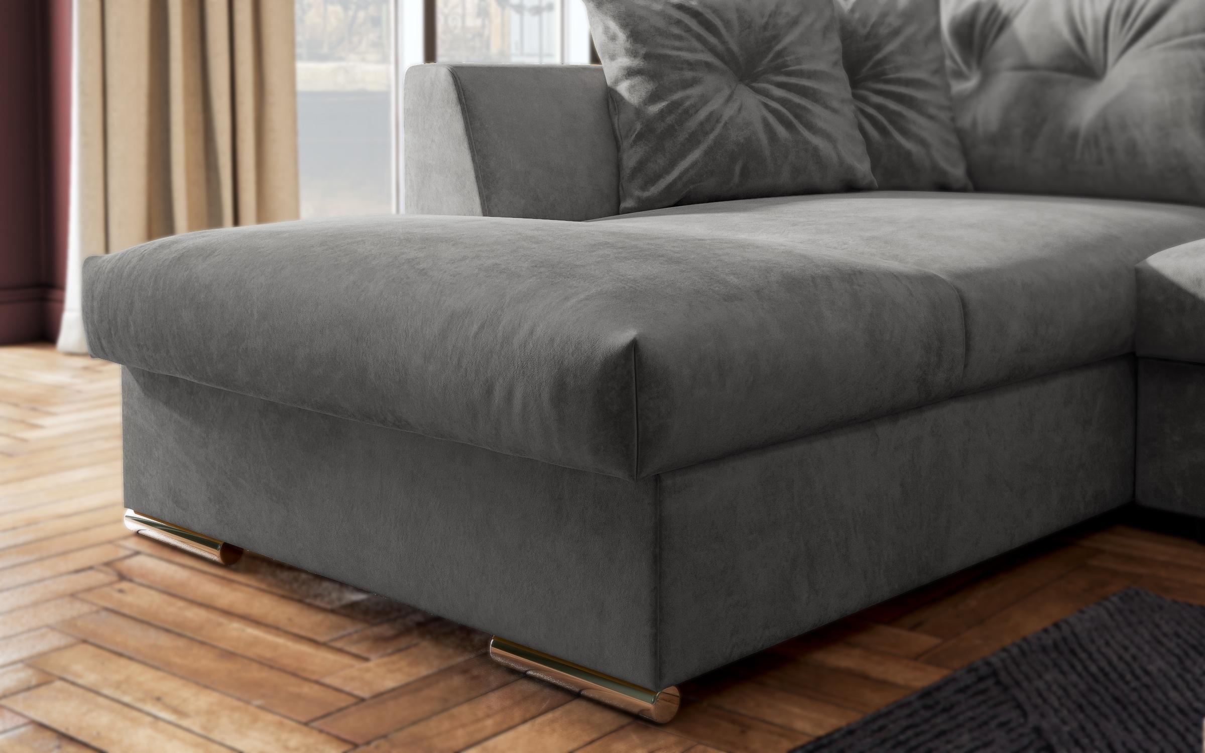 Extendable corner sofa Rome, light grey  8