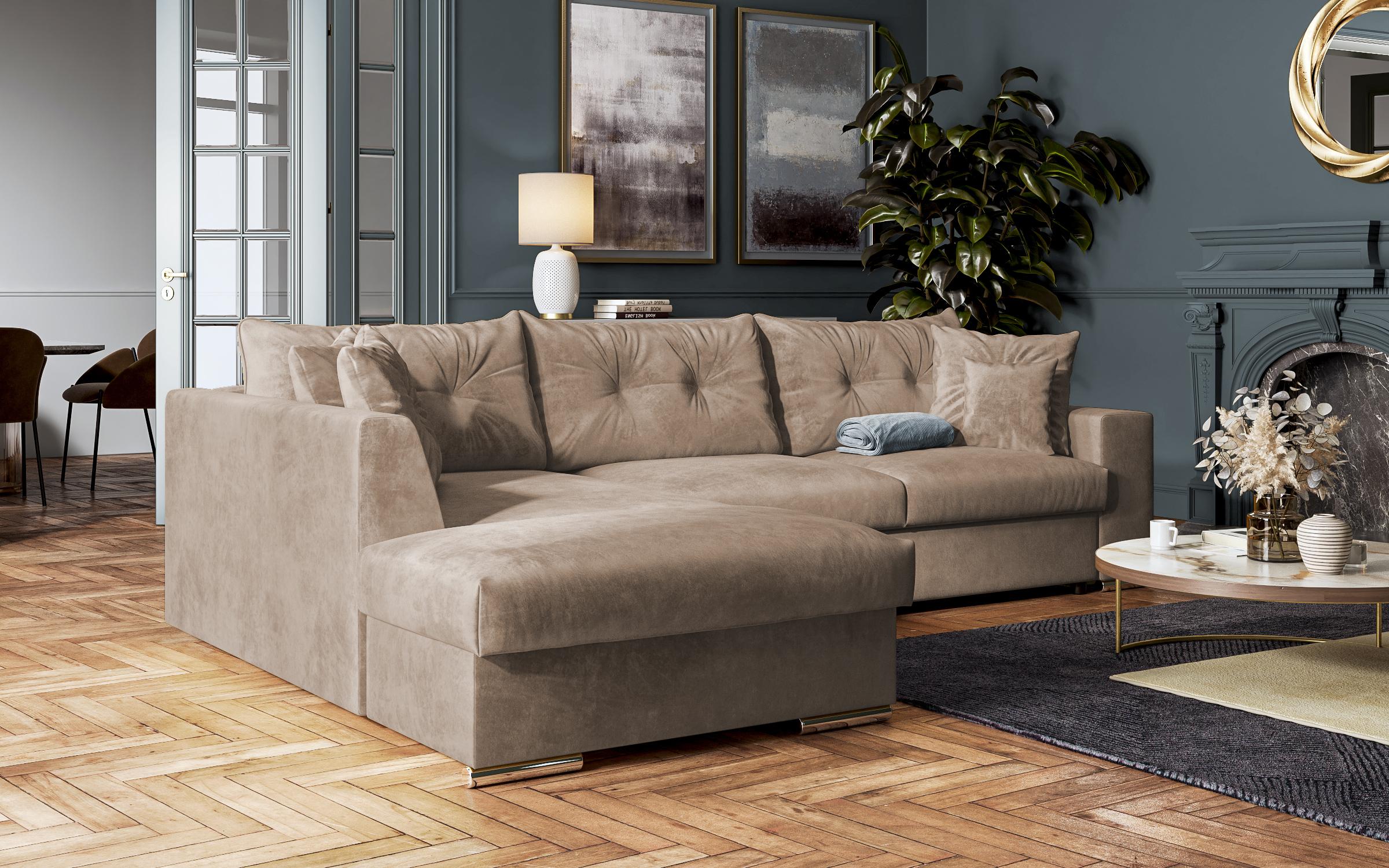 Extendable corner sofa Rome, brown  5