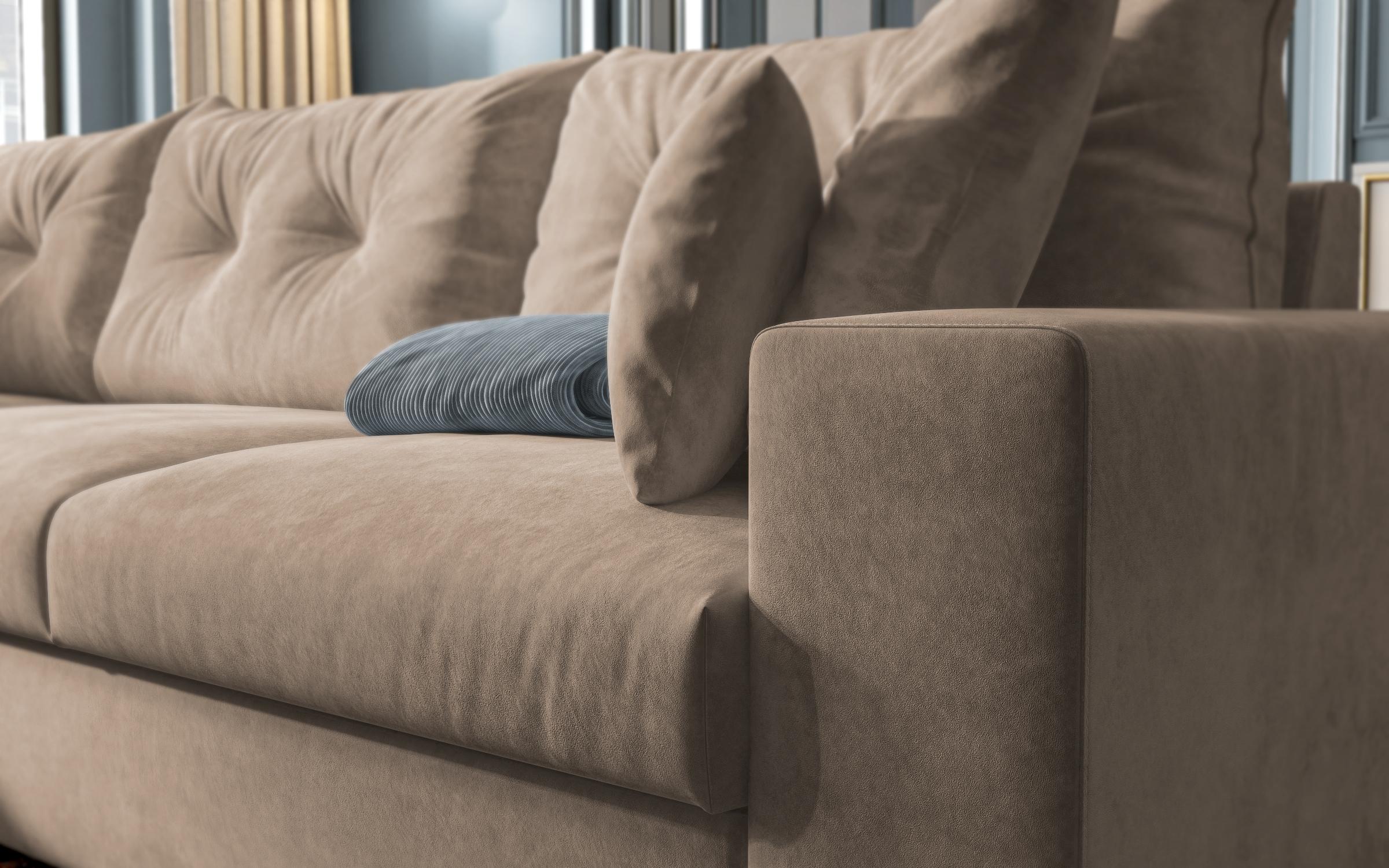 Extendable corner sofa Rome, brown  6