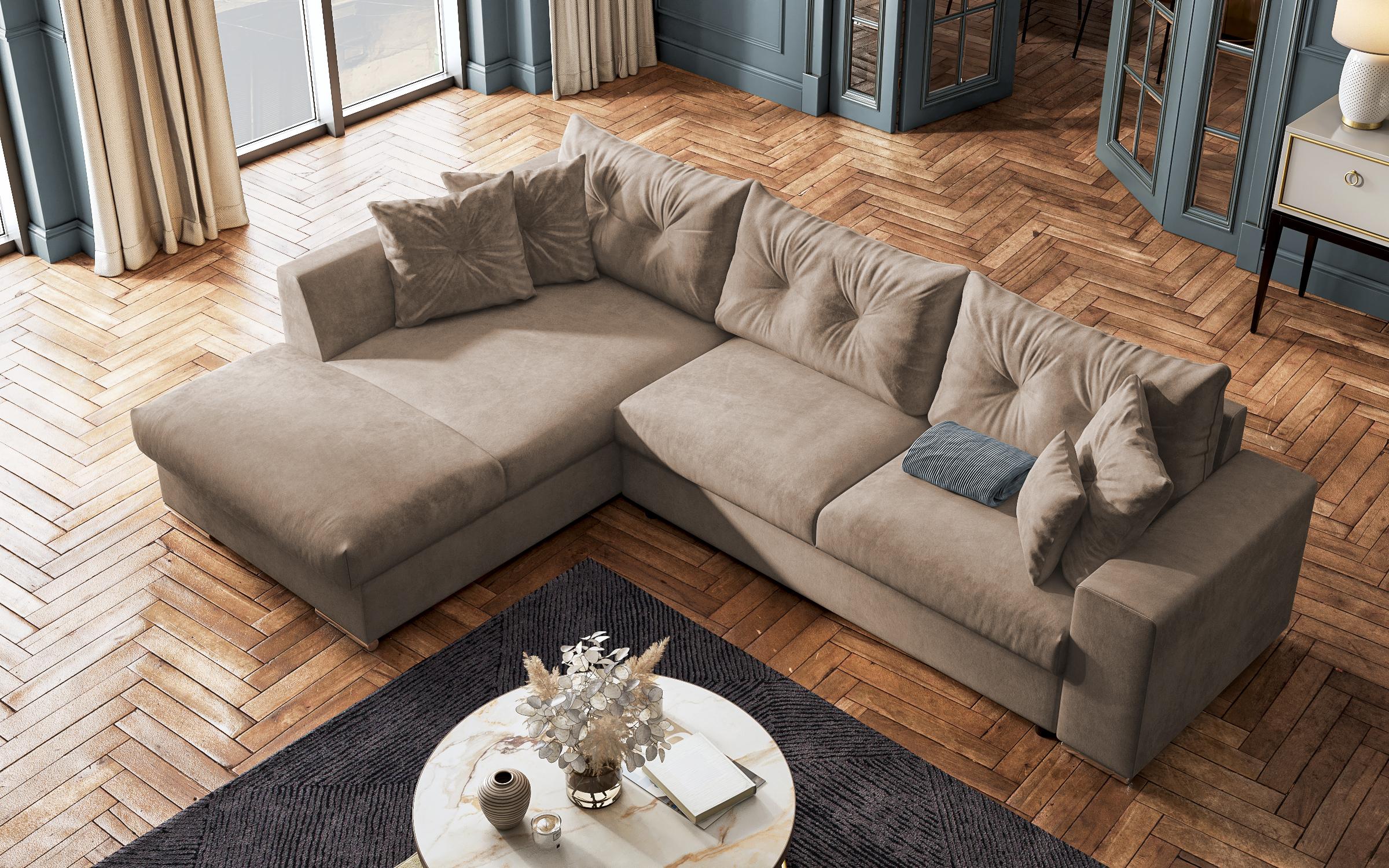 Extendable corner sofa Rome, brown  7