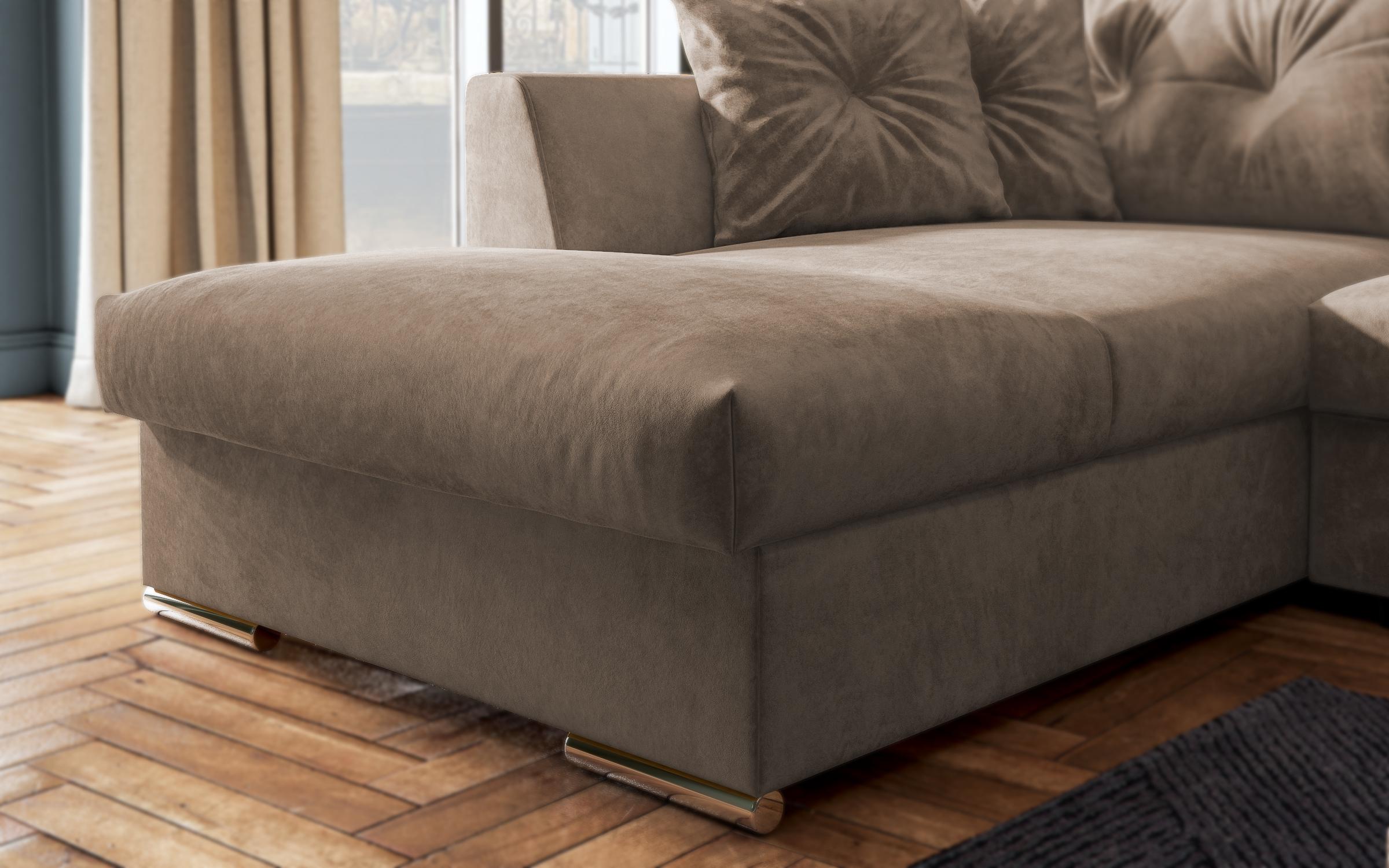 Extendable corner sofa Rome, brown  10