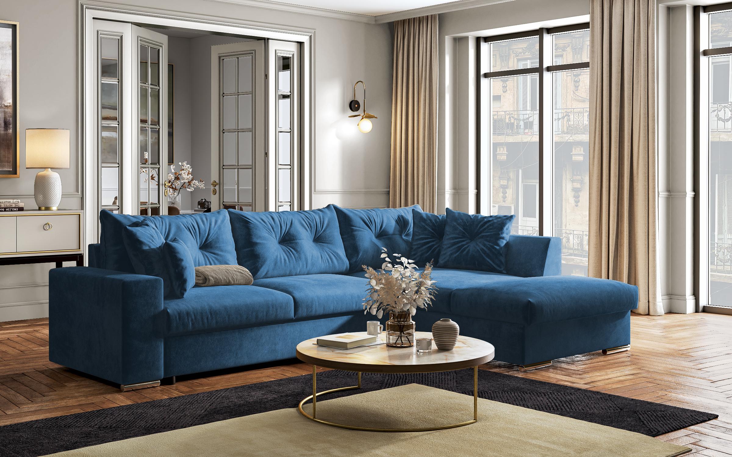 Extendable sofa Rome, blue  10