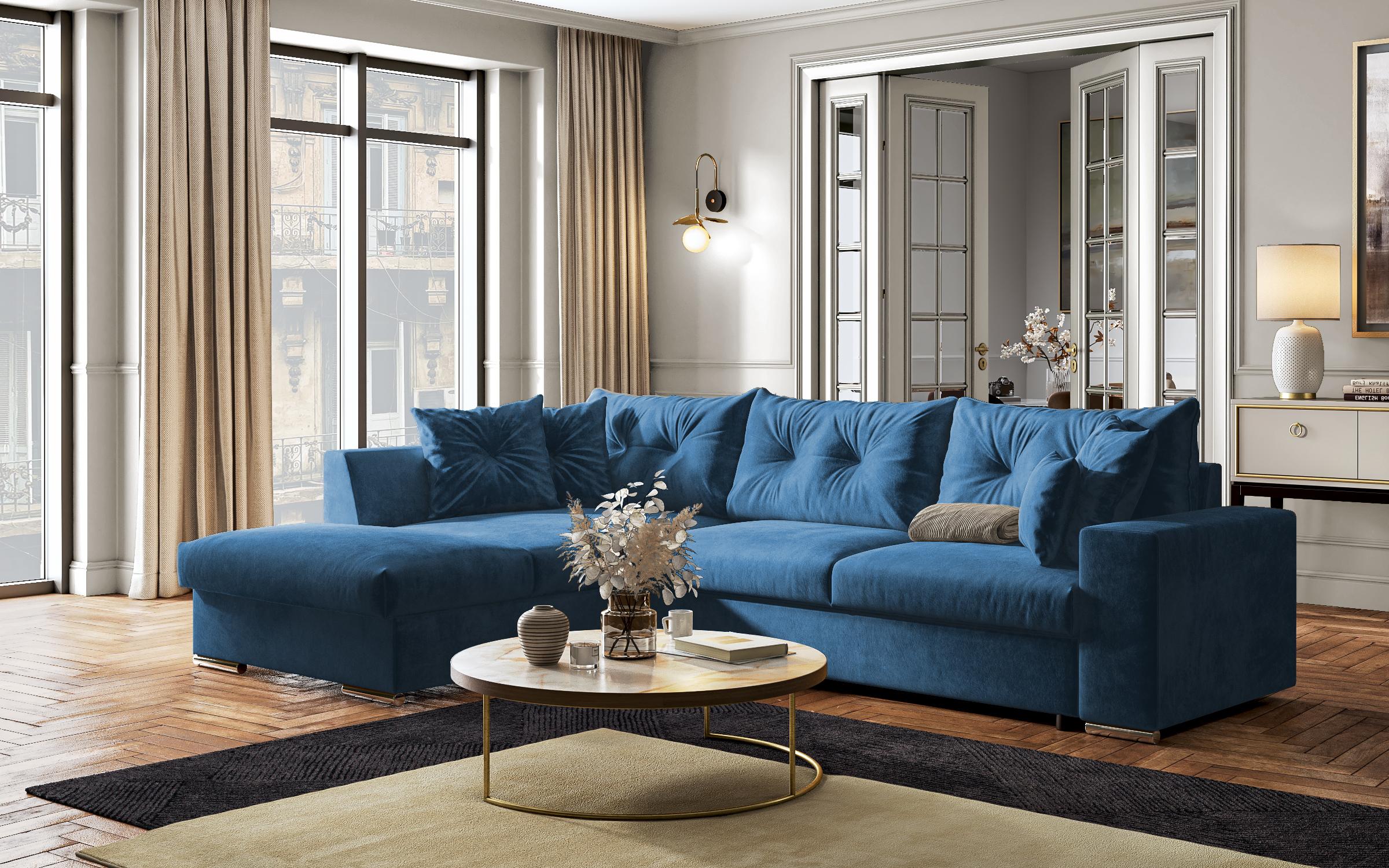 Extendable sofa Rome, blue  10