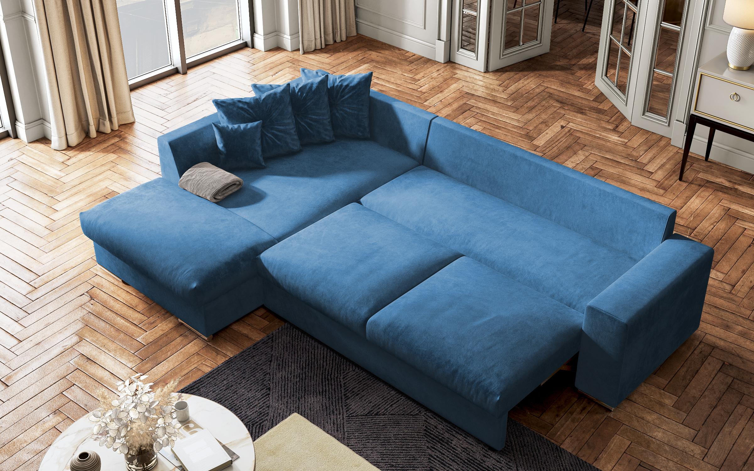 Extendable sofa Rome, blue  7