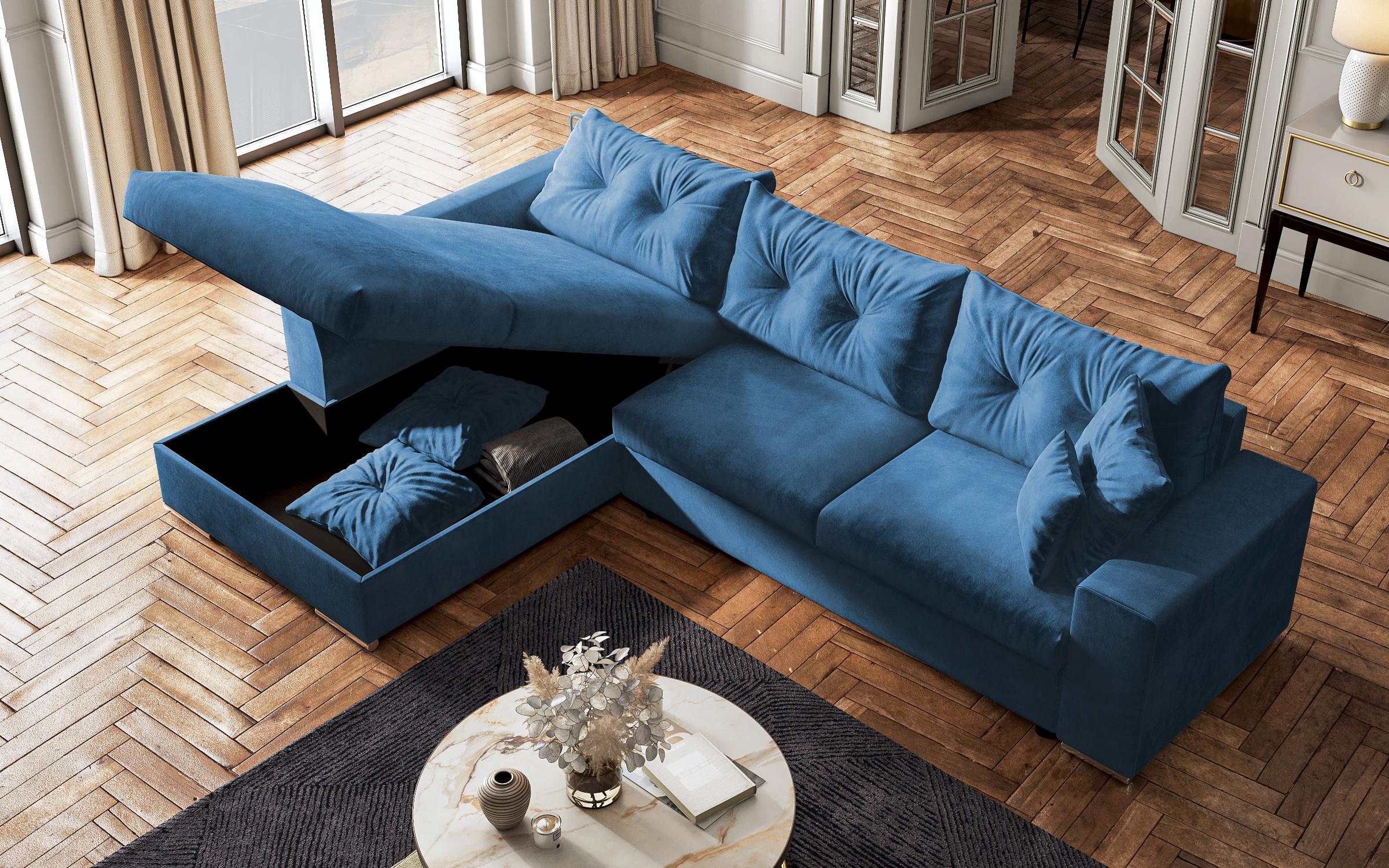 Extendable sofa Rome, blue  9