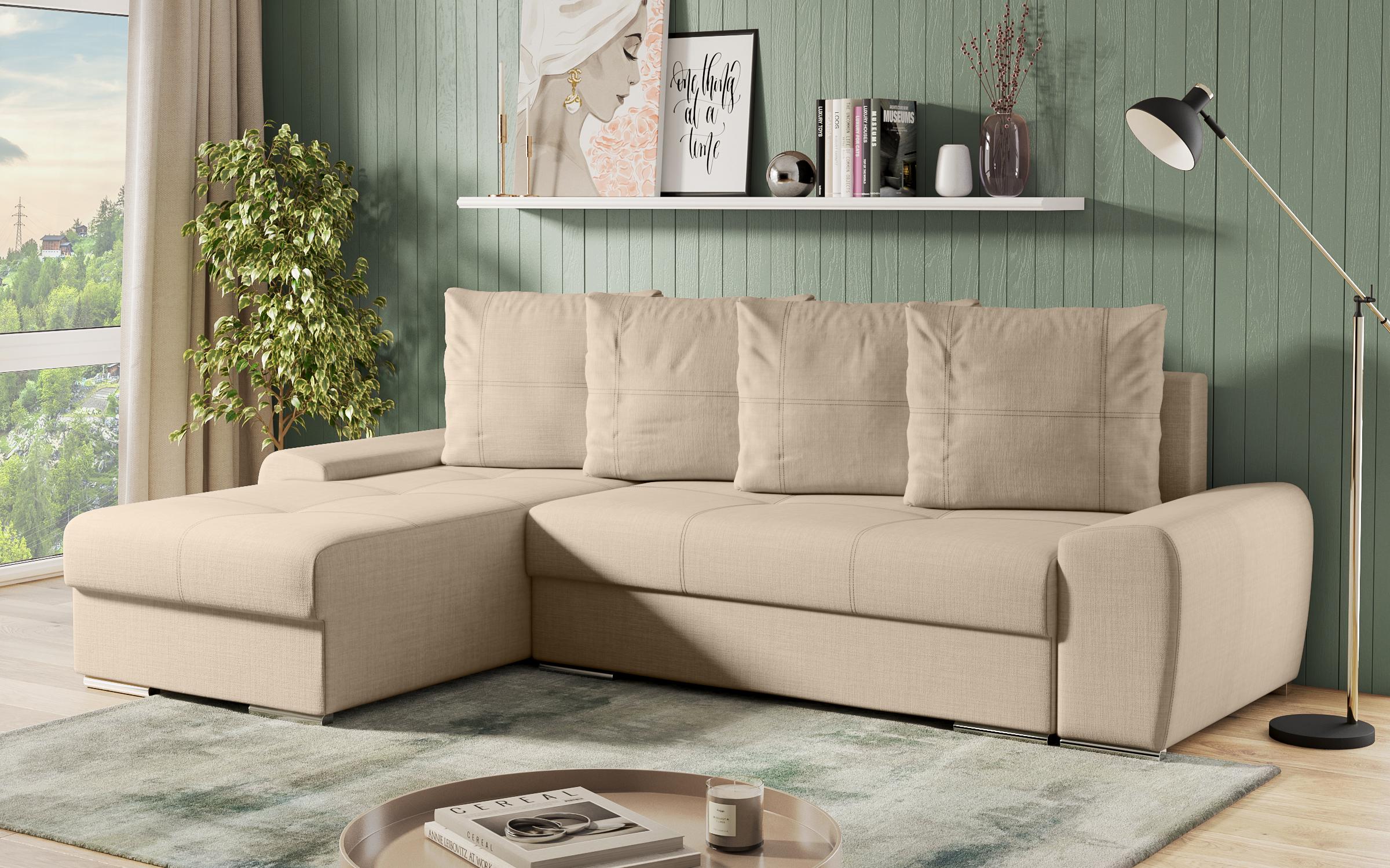 Extendable corner sofa Rolly, light beige  5