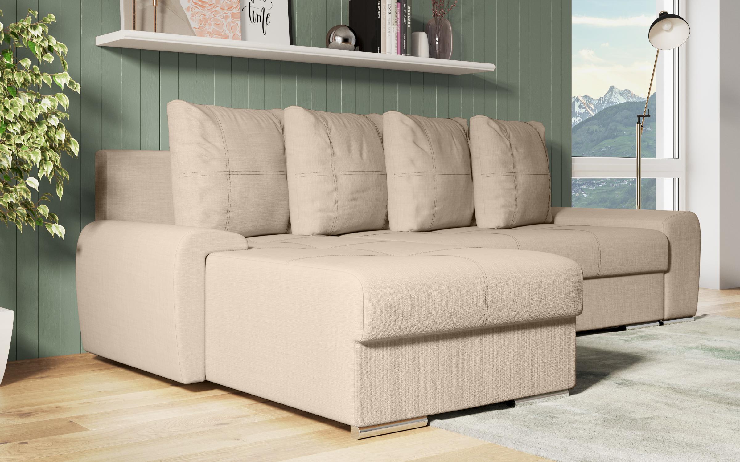 Extendable corner sofa Rolly, light beige  6