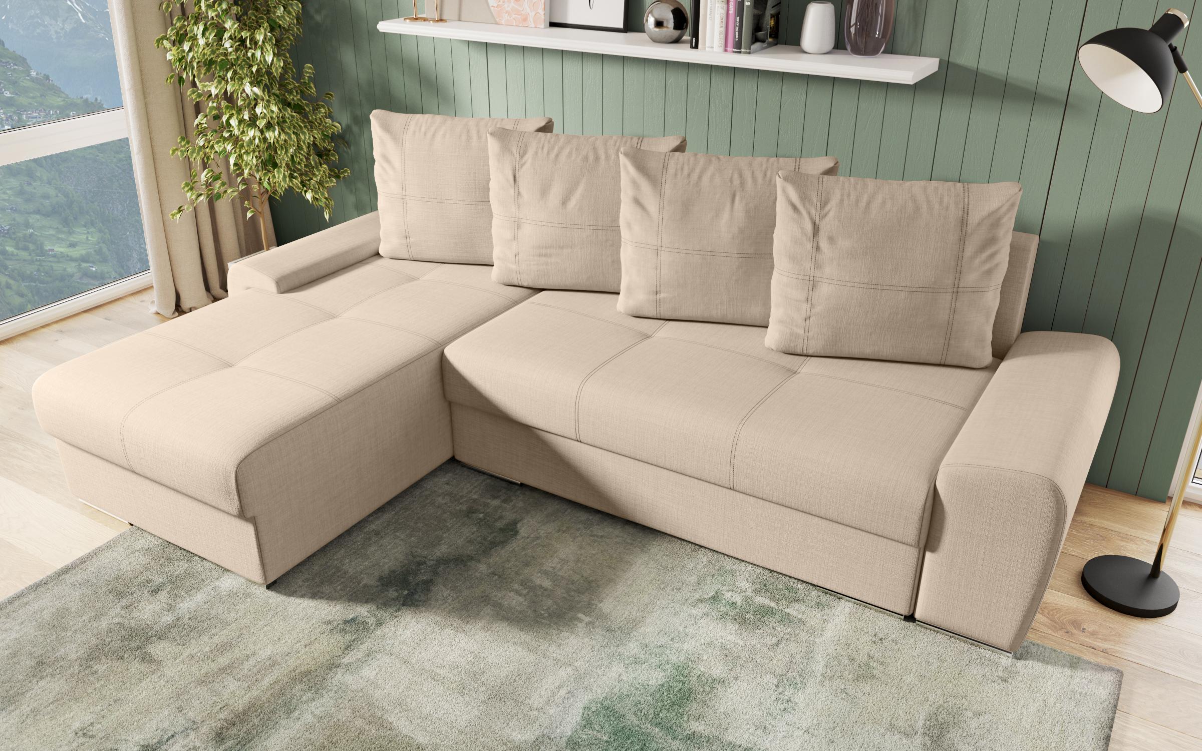 Extendable corner sofa Rolly, light beige  7